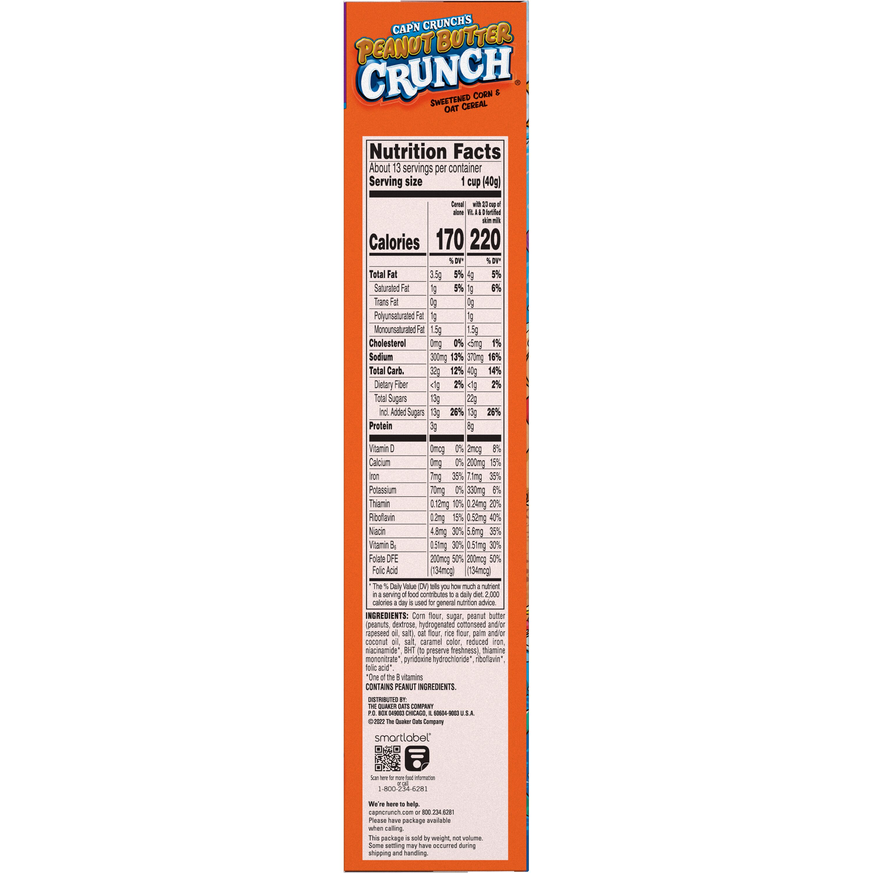 Cap'n Crunch's, Family Size, Peanut Butter Crunch, Sweetened Corn & Oat Cereal thumbnail