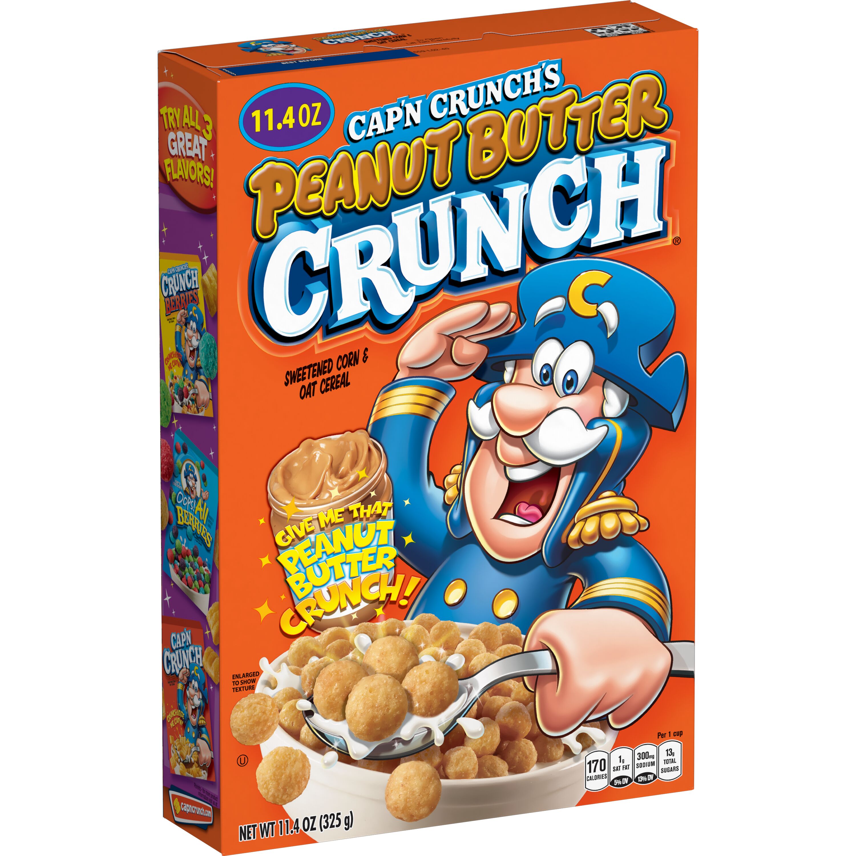 Cap'n Crunch's, Peanut Butter Crunch, Sweetened Corn & Oat Cereal thumbnail