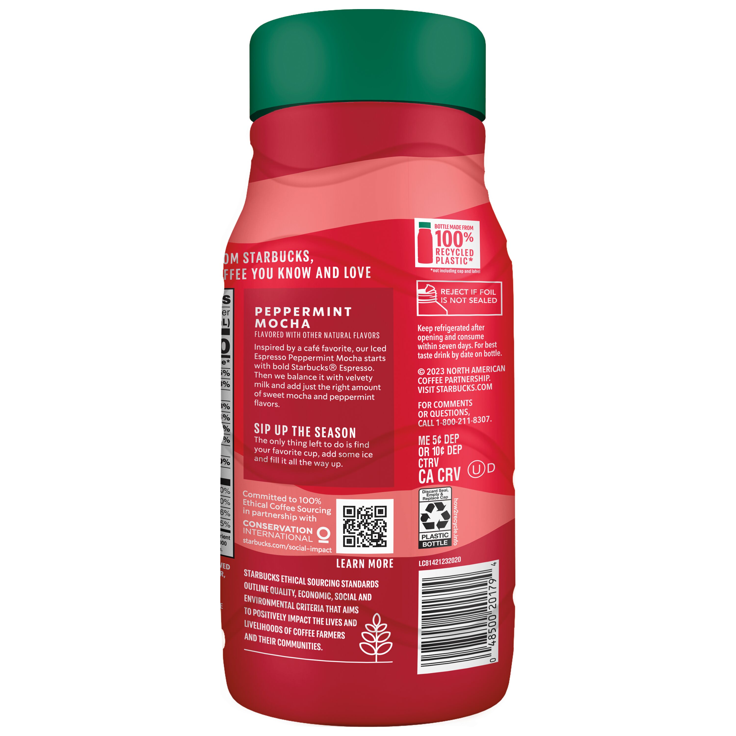 Starbucks, Peppermint Mocha Flavored, Chilled Espresso Beverage thumbnail