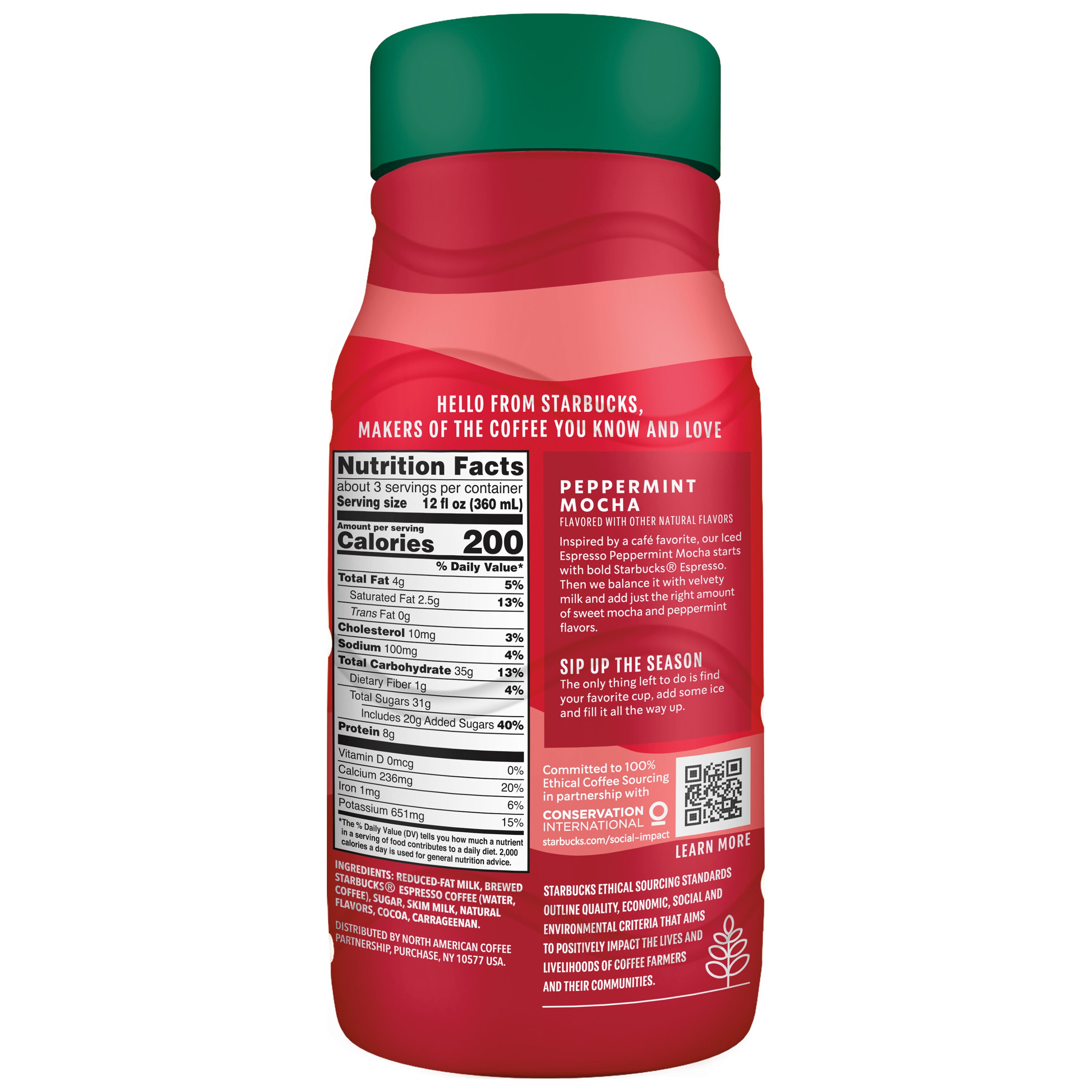 Starbucks, Peppermint Mocha Flavored, Chilled Espresso Beverage thumbnail