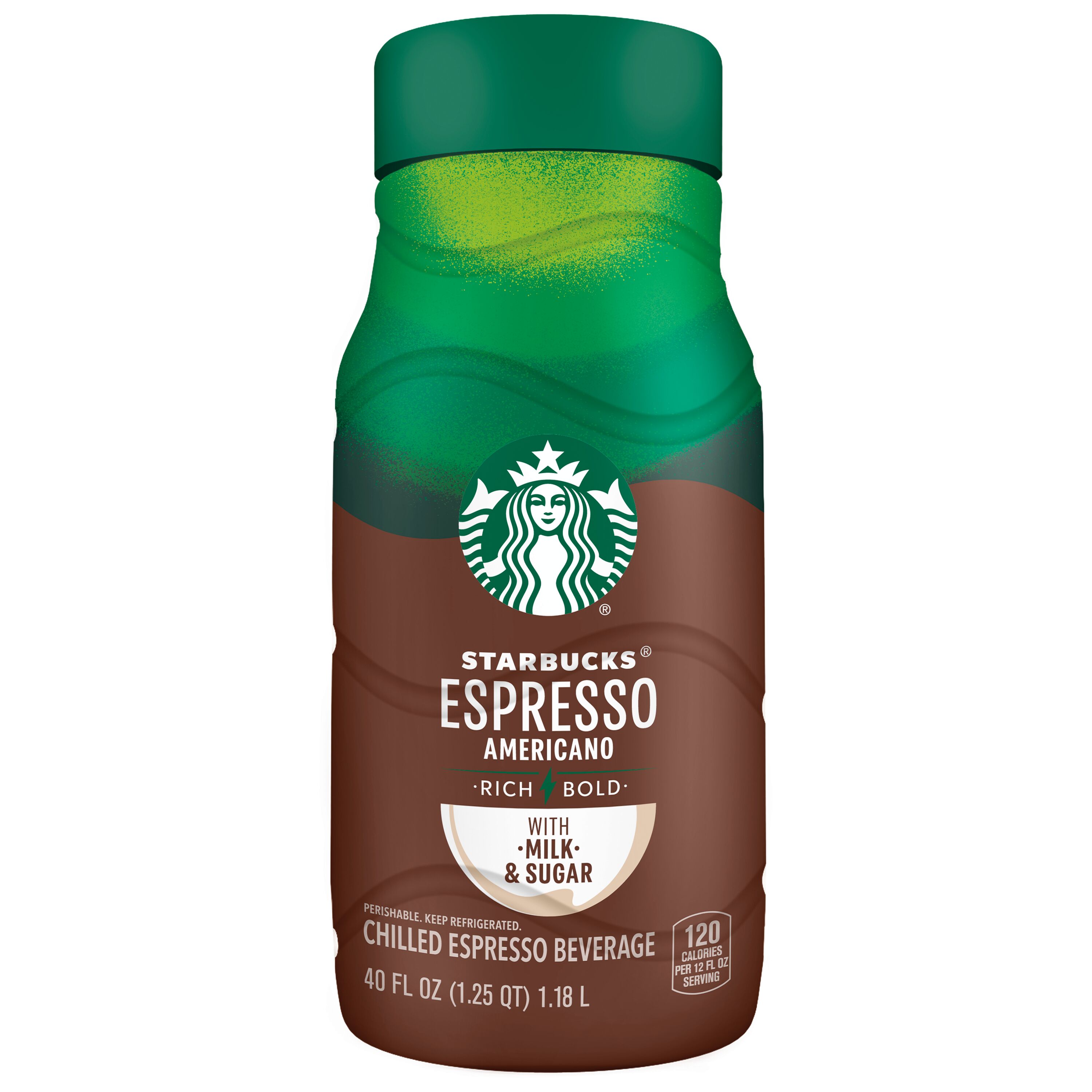 Starbucks, Espresso Americano With Milk & Sugar, Chilled Espresso Beverage
