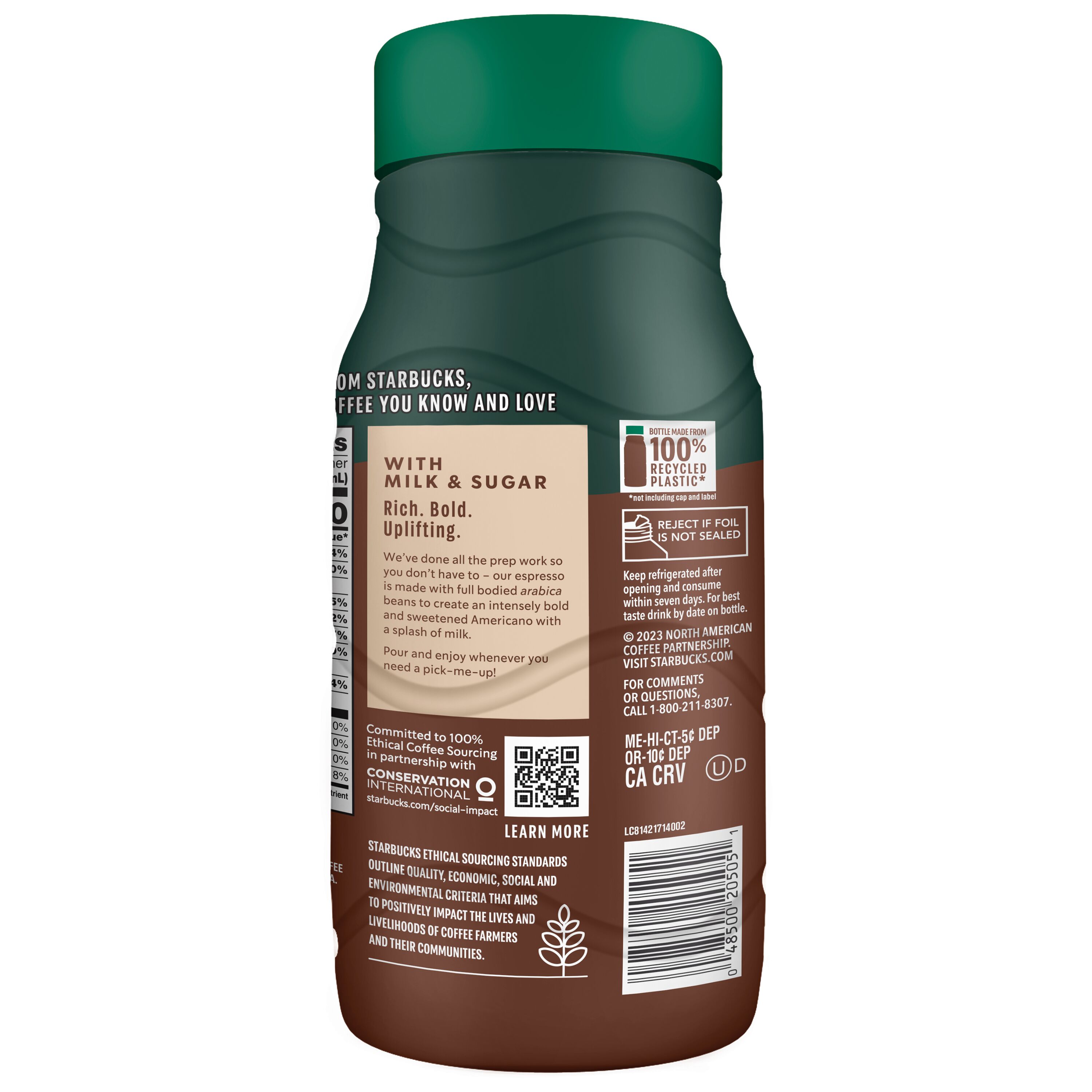 Starbucks, Espresso Americano With Milk & Sugar, Chilled Espresso Beverage thumbnail