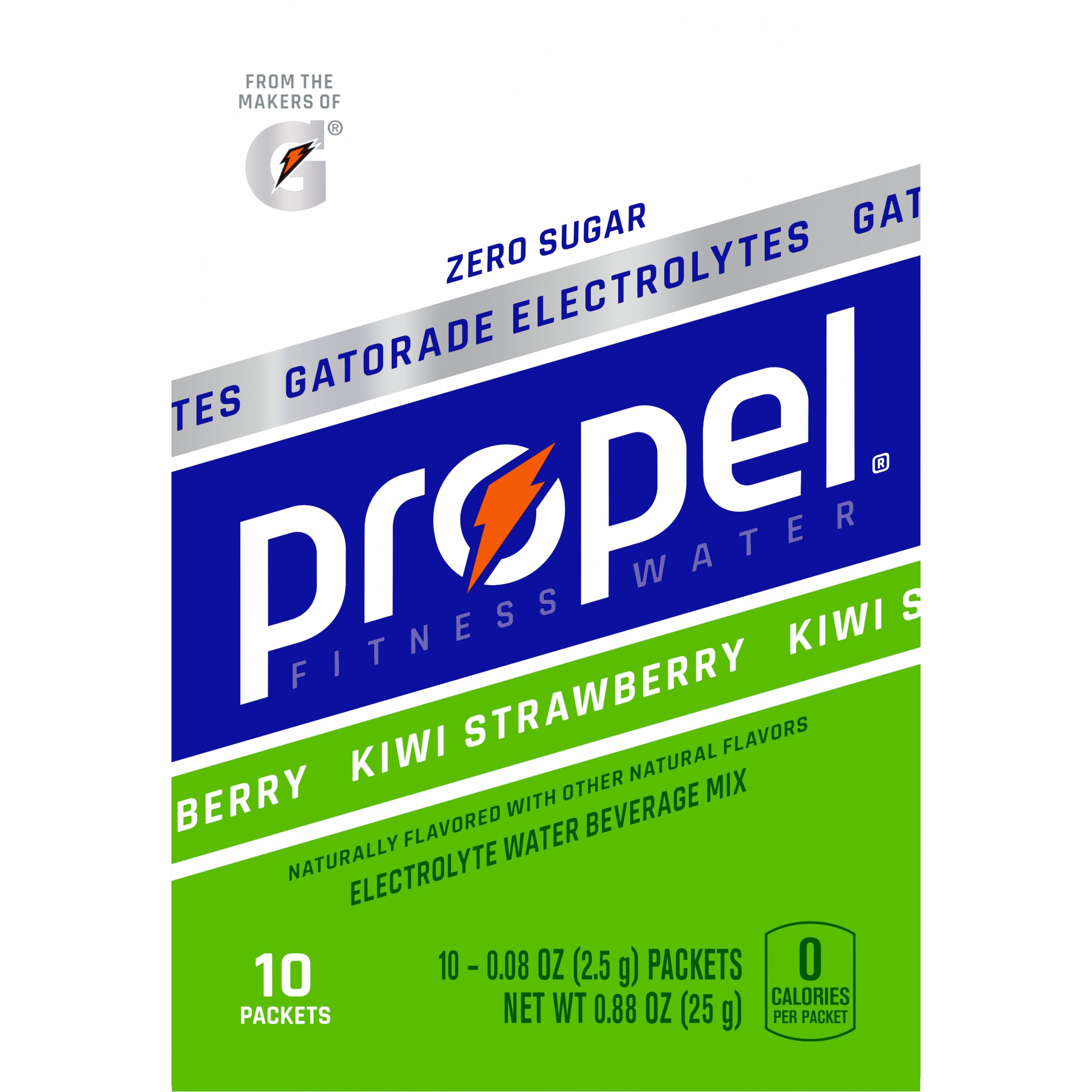 Propel, Zero Sugar, Kiwi Strawberry Flavored, Electrolyte Water Beverage Mix