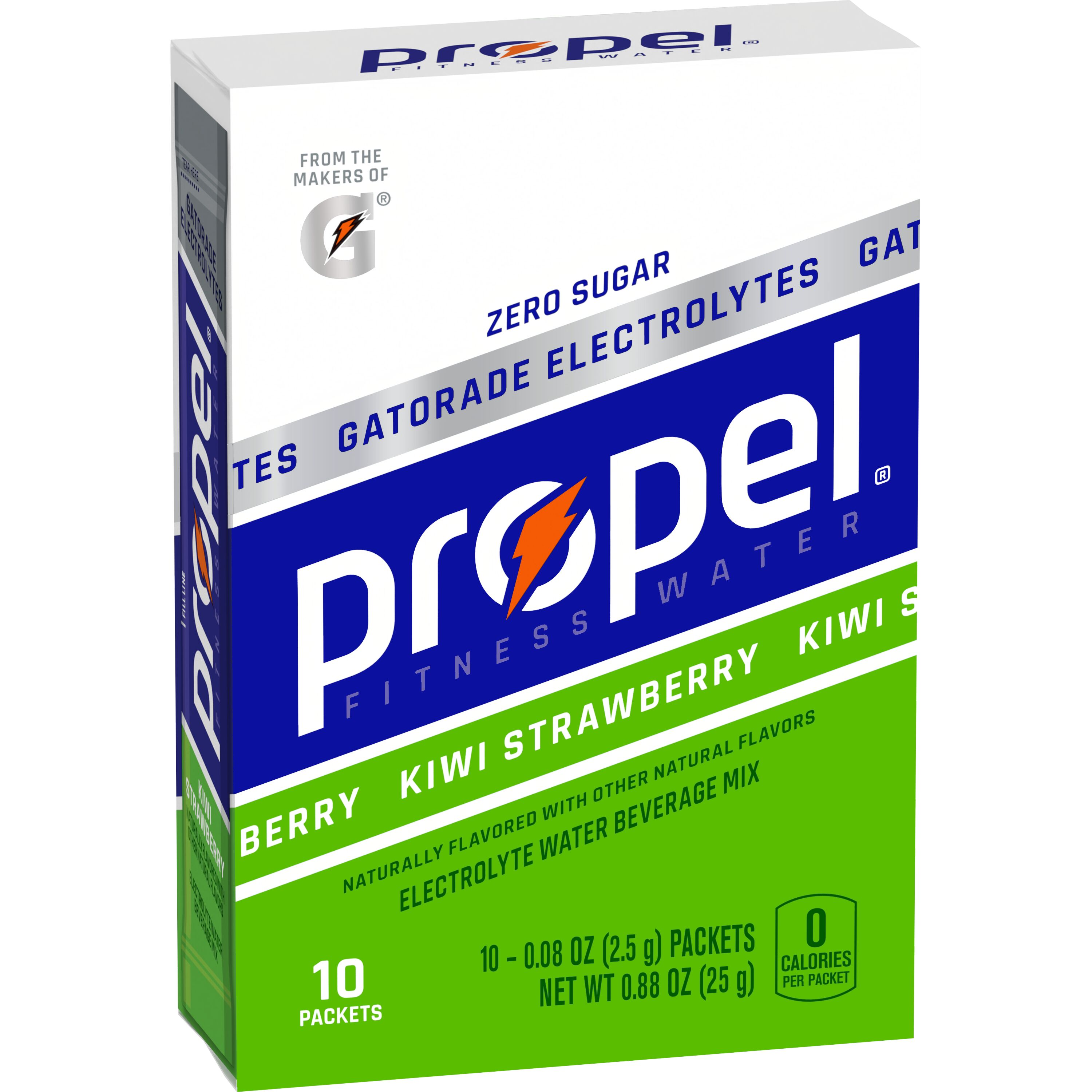 Propel, Zero Sugar, Kiwi Strawberry Flavored, Electrolyte Water Beverage Mix thumbnail
