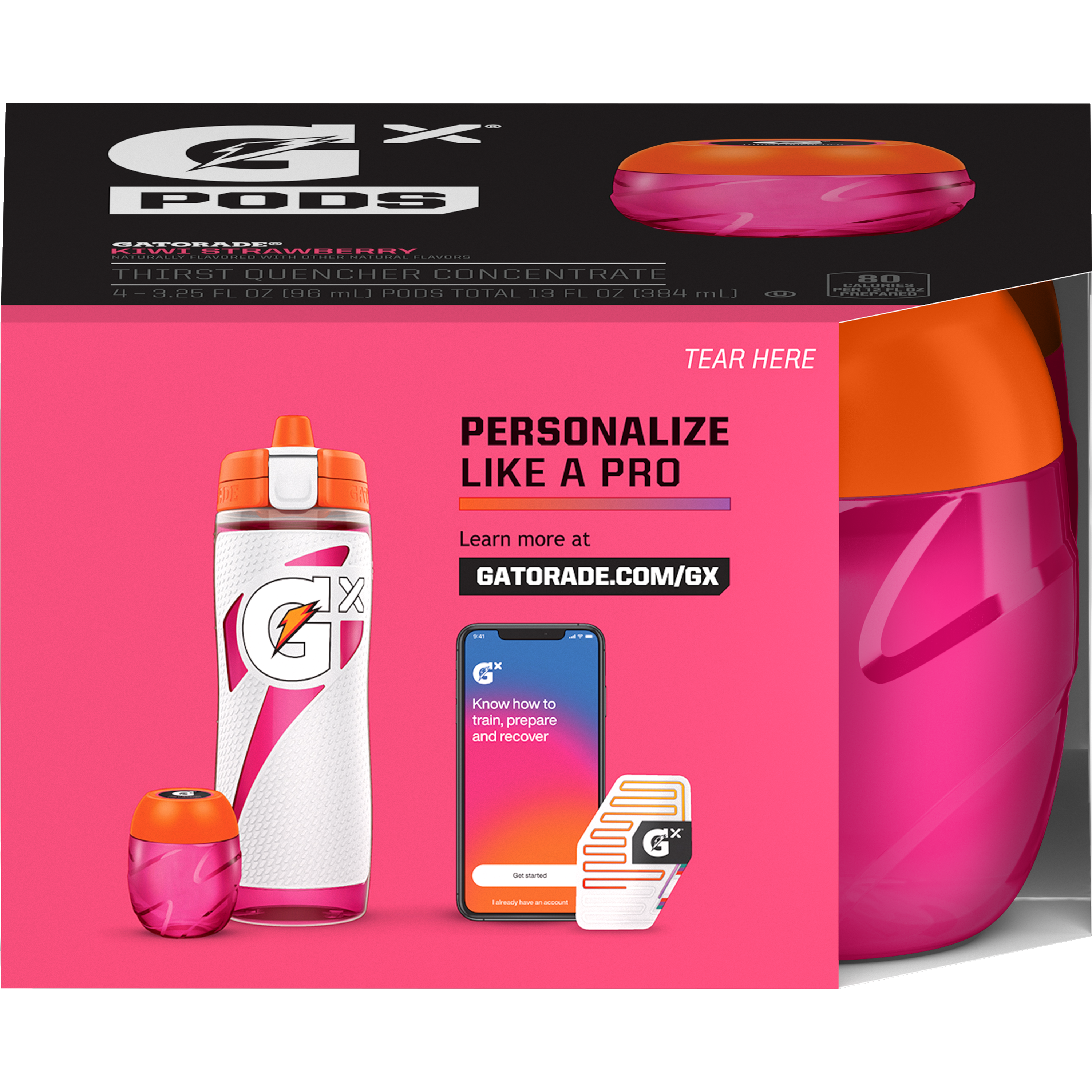 Gatorade, Gx-Pods, Kiwi Strawberry Flavored, Thirst Quencher Concentrate