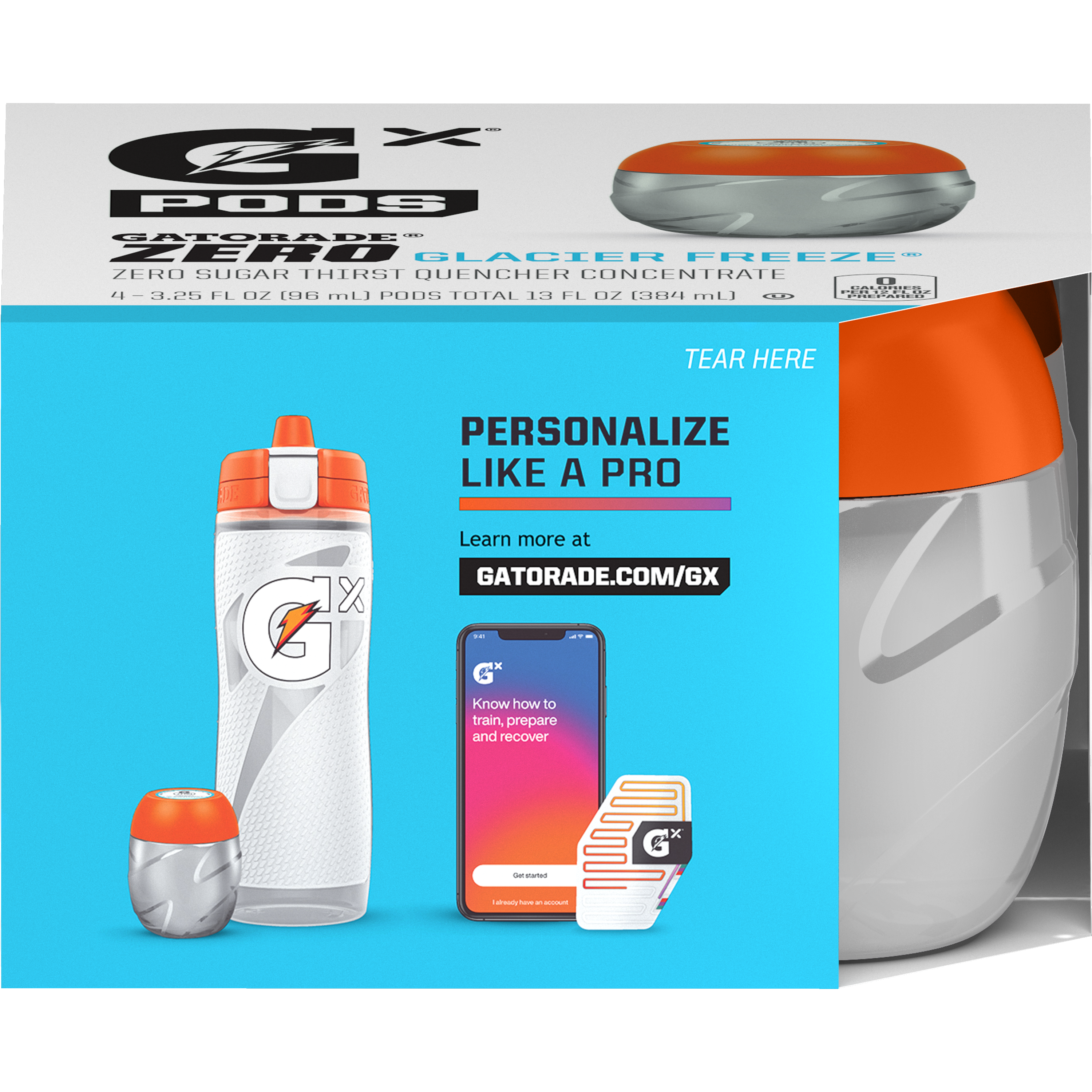 Gatorade, Gx-Pods, Zero, Glacier Freeze, Zero Sugar Thirst Quencher Concentrate