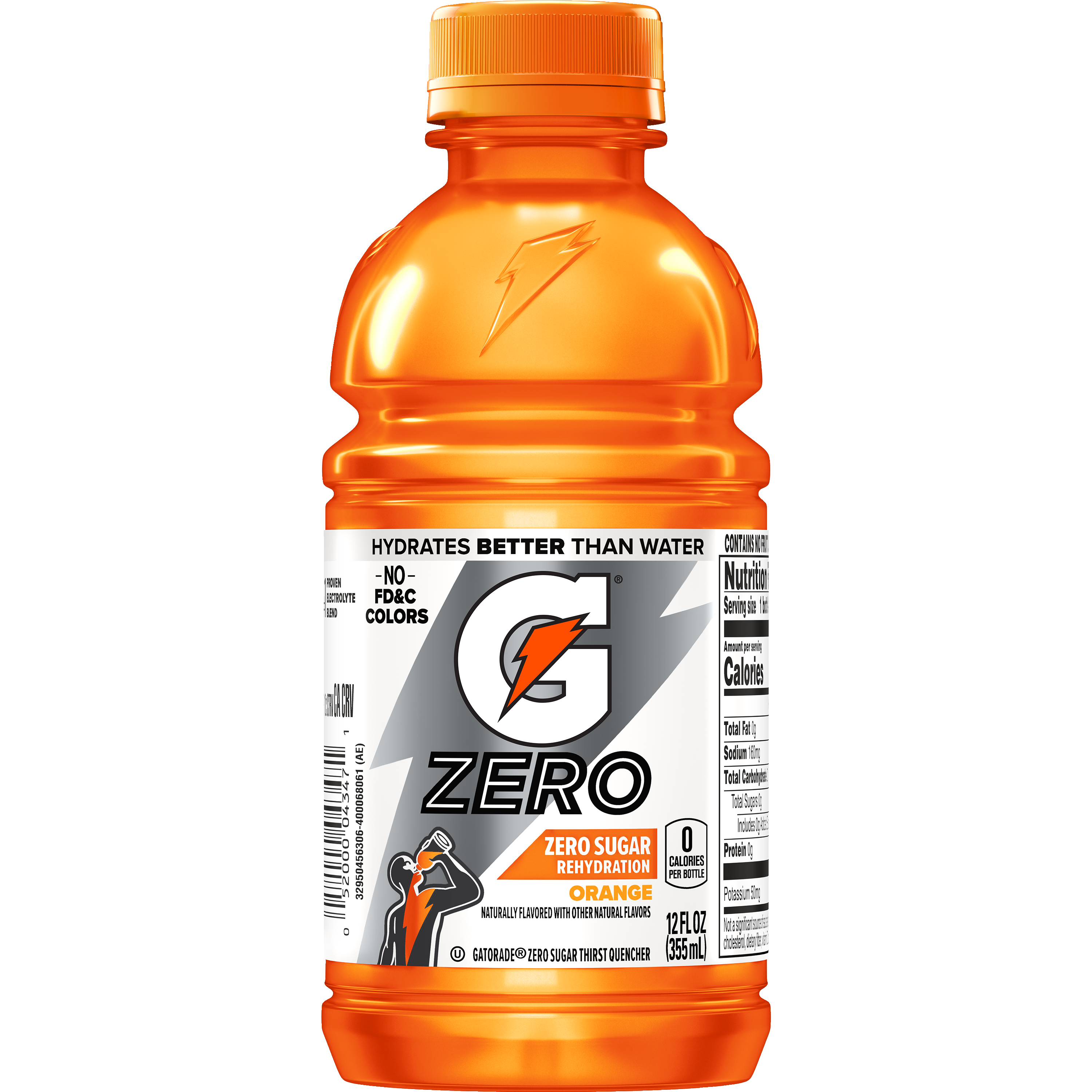 Gatorade, Zero, Orange Flavored, Zero Sugar Thirst Quencher