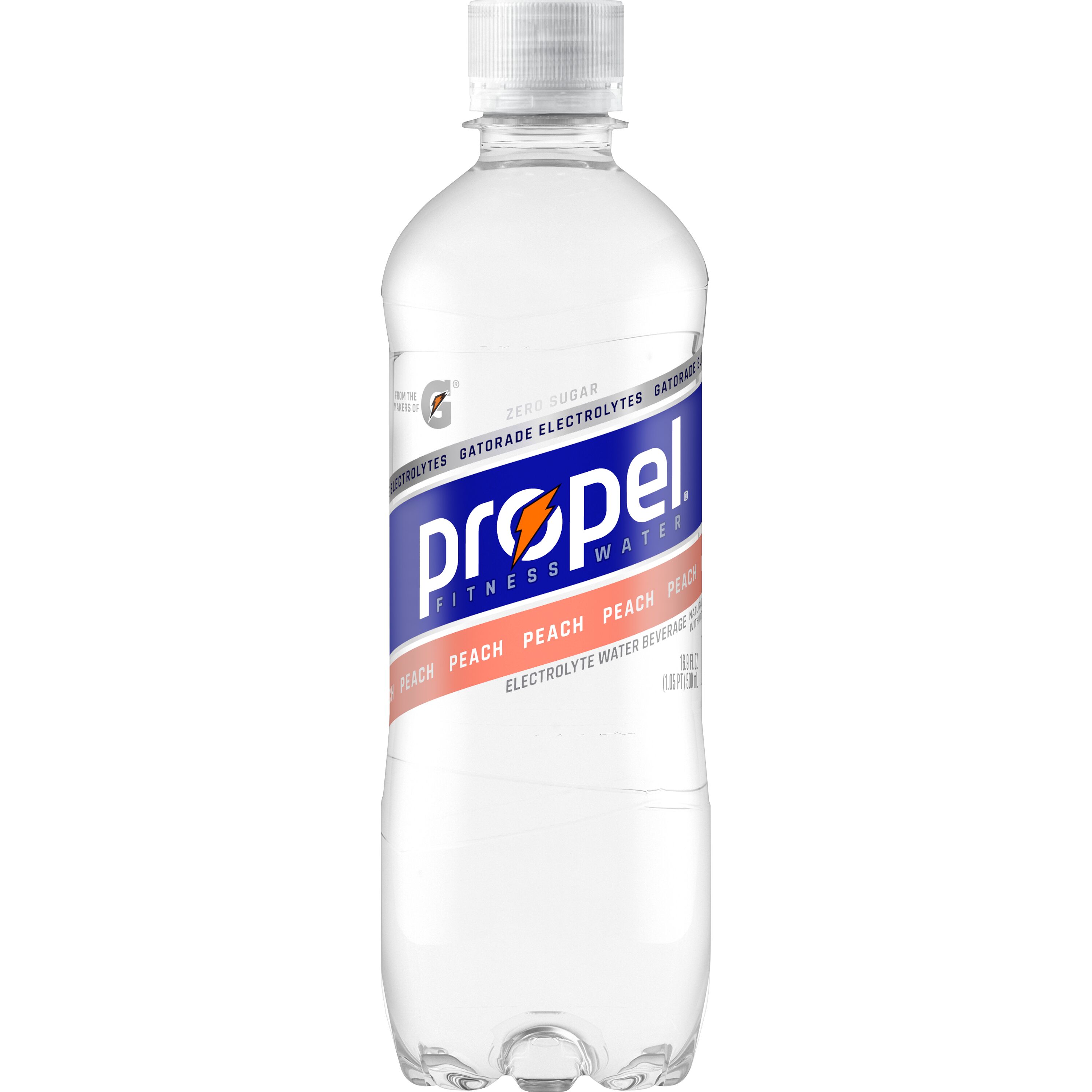 Propel, Peach Flavored, Electrolyte Water Beverage