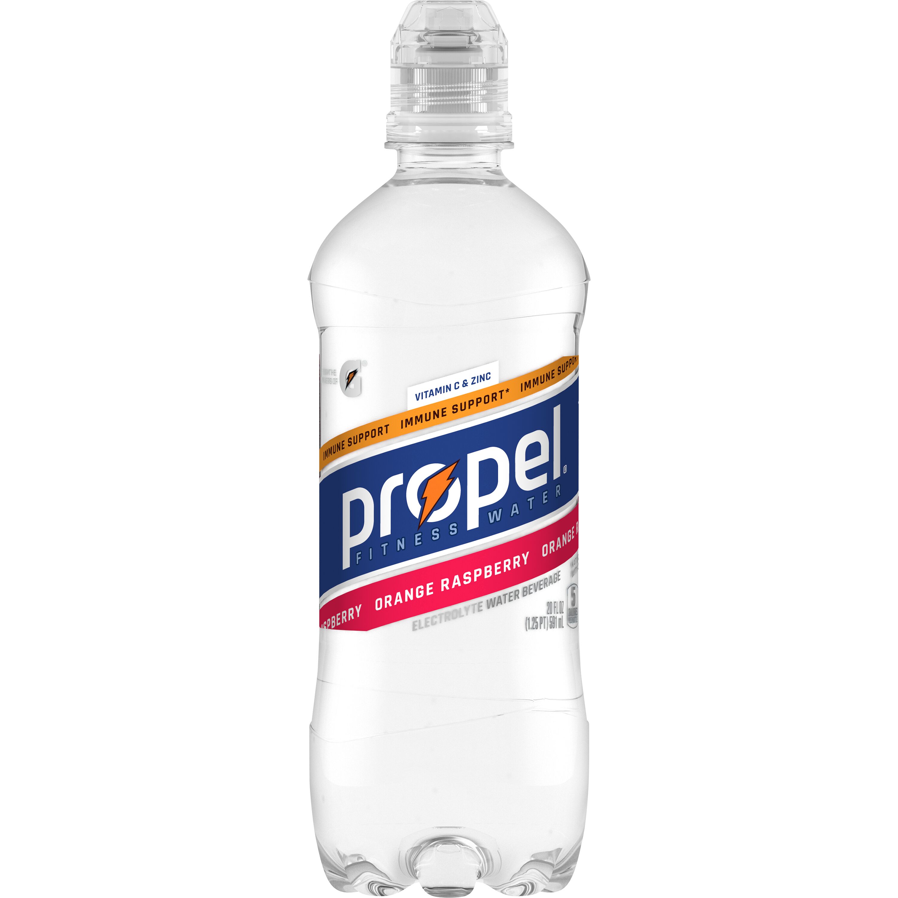 Propel, Orange Raspberry Flavored, Electrolyte Water Beverage