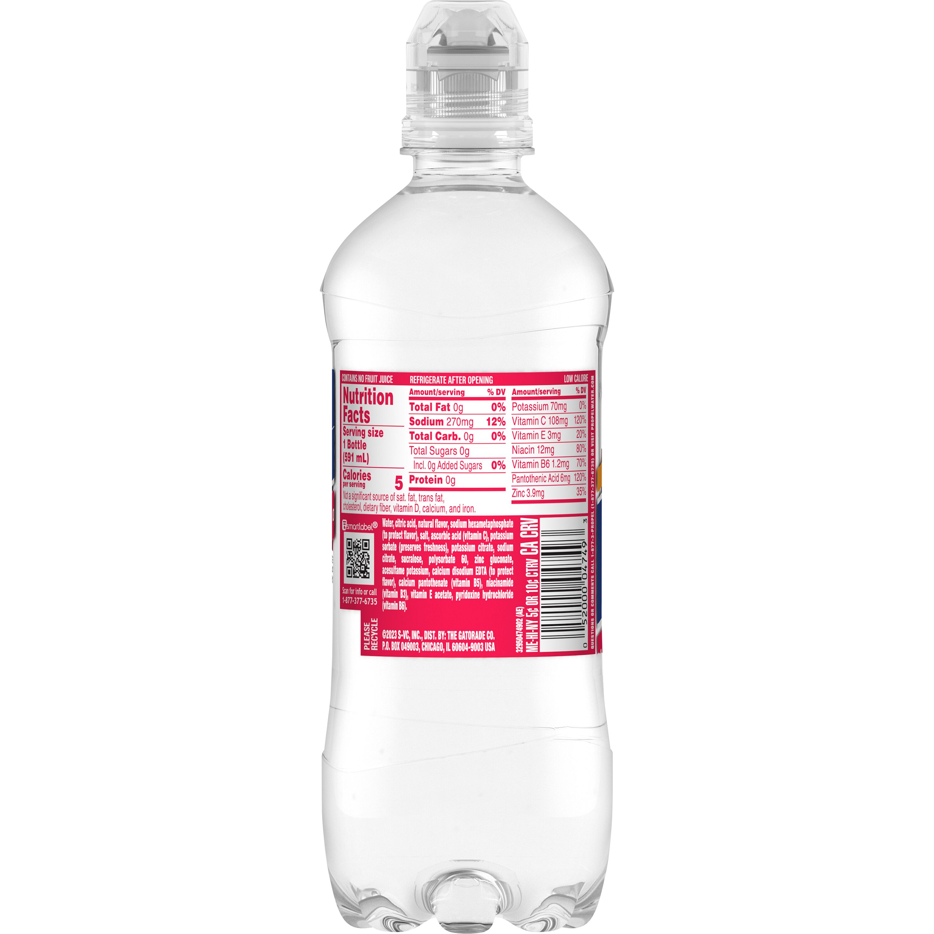 Propel, Orange Raspberry Flavored, Electrolyte Water Beverage thumbnail