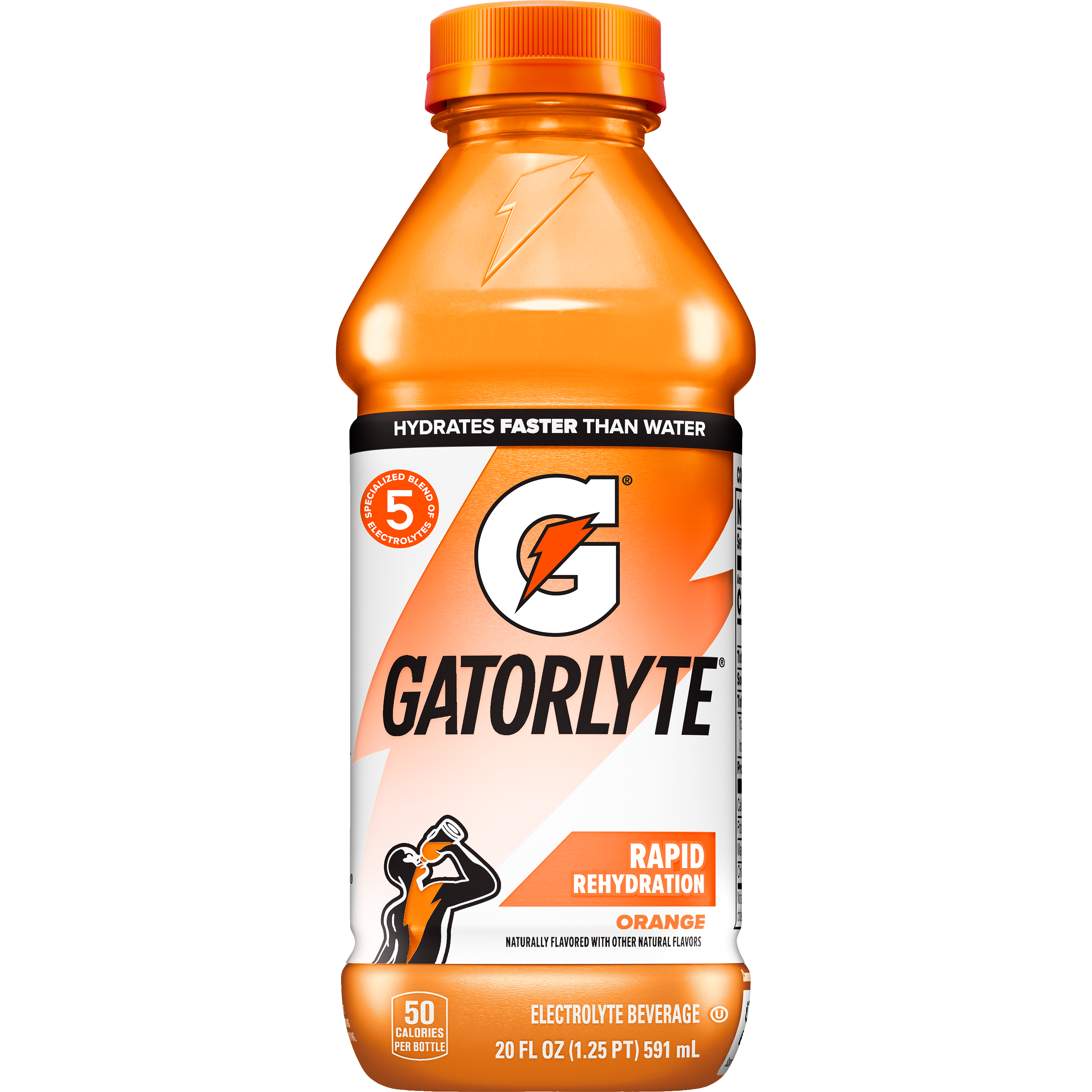 Gatorade, Gatorlyte, Rapid Rehydration, Orange Flavored, Electrolyte Beverage
