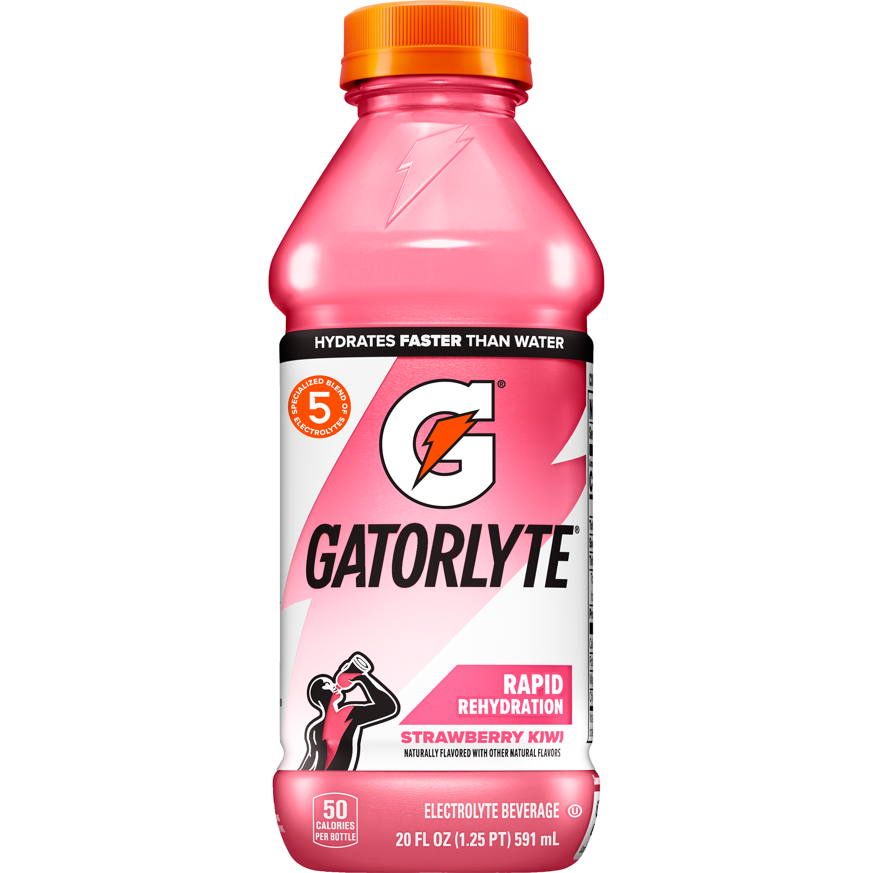 Gatorade, Gatorlyte, Rapid Rehydration, Strawberry Kiwi Flavored, Electrolyte Beverage
