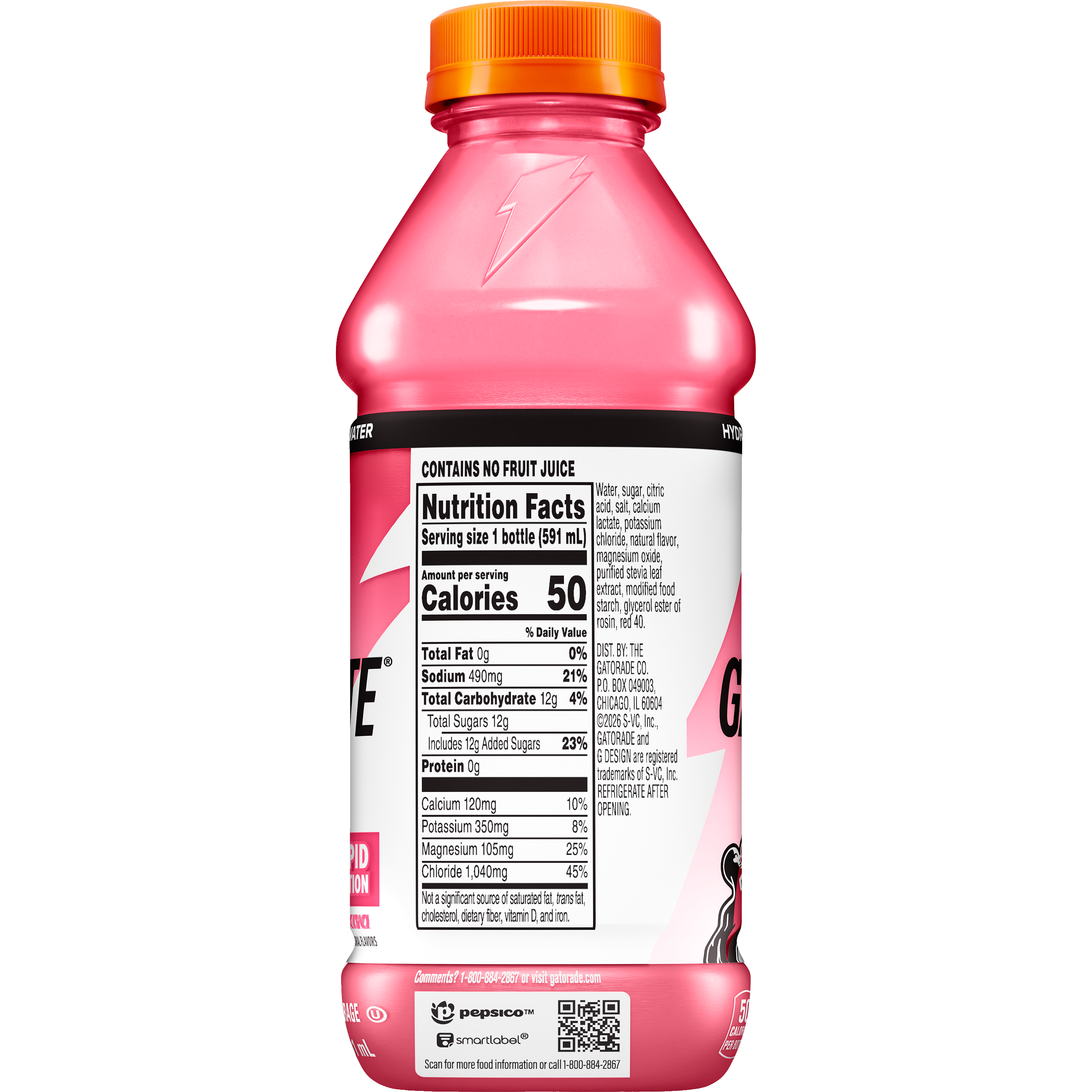Gatorade, Gatorlyte, Rapid Rehydration, Strawberry Kiwi Flavored, Electrolyte Beverage thumbnail