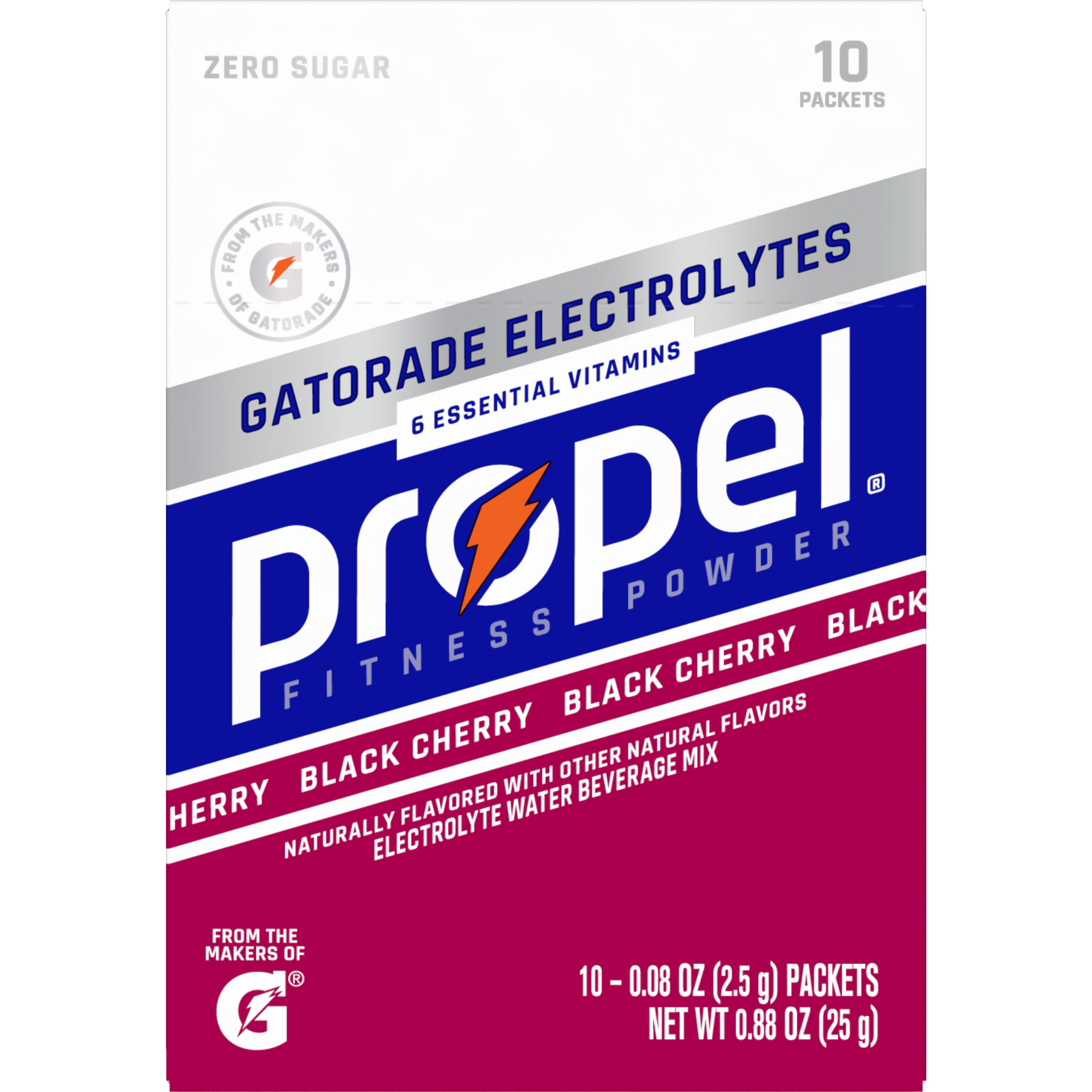 Propel, Zero Sugar, Black Cherry Flavored, Electrolyte Water Beverage Mix