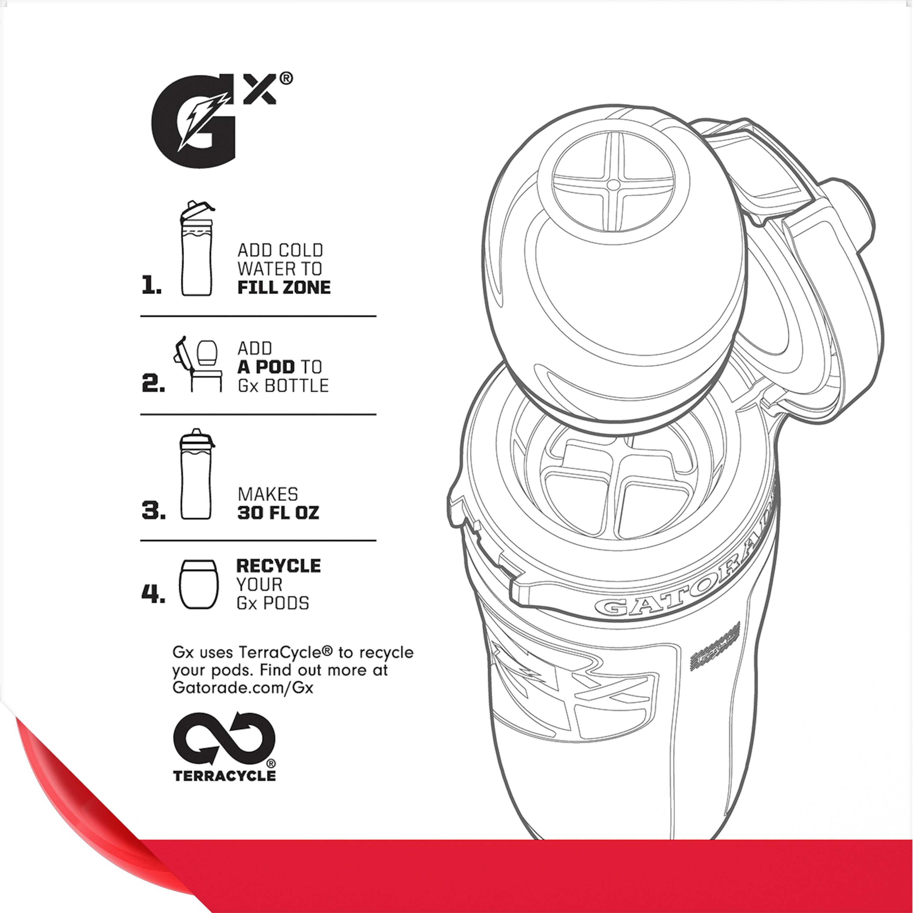 Gatorade, Gx-Pods, Fruit Punch Flavored, Lower Sugar Thirst Quencher Concentrate thumbnail