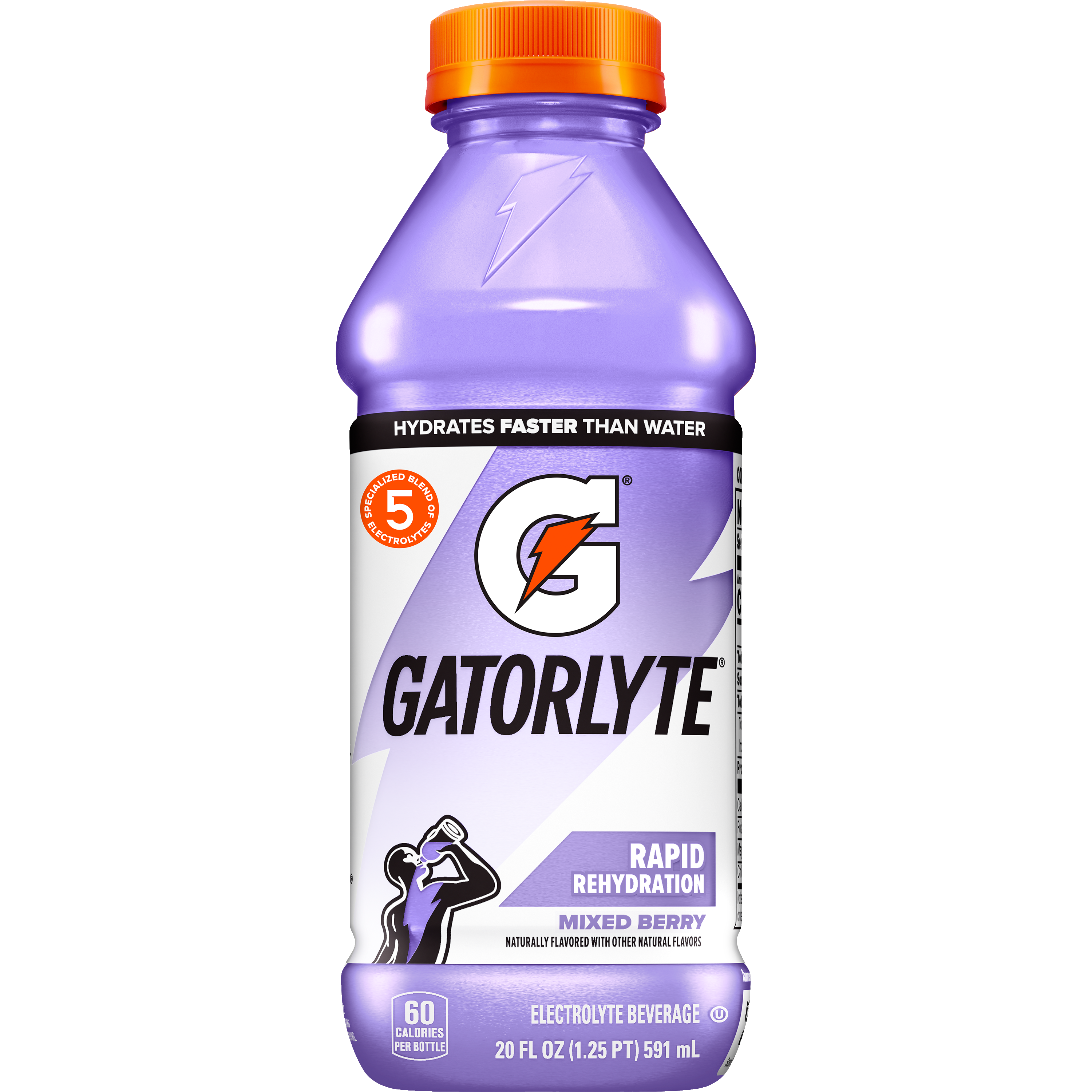 Gatorade, Gatorlyte, Rapid Rehydration, Mixed Berry Flavored, Electrolyte Beverage