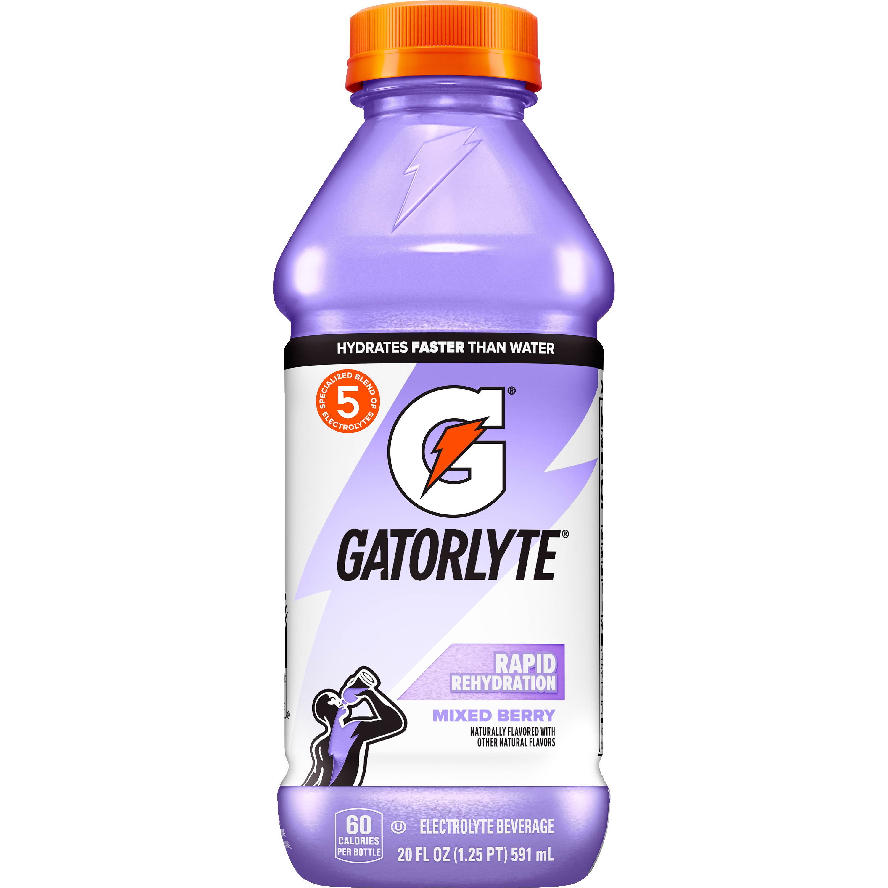 Gatorade, Gatorlyte, Rapid Rehydration, Mixed Berry Flavored, Electrolyte Beverage
