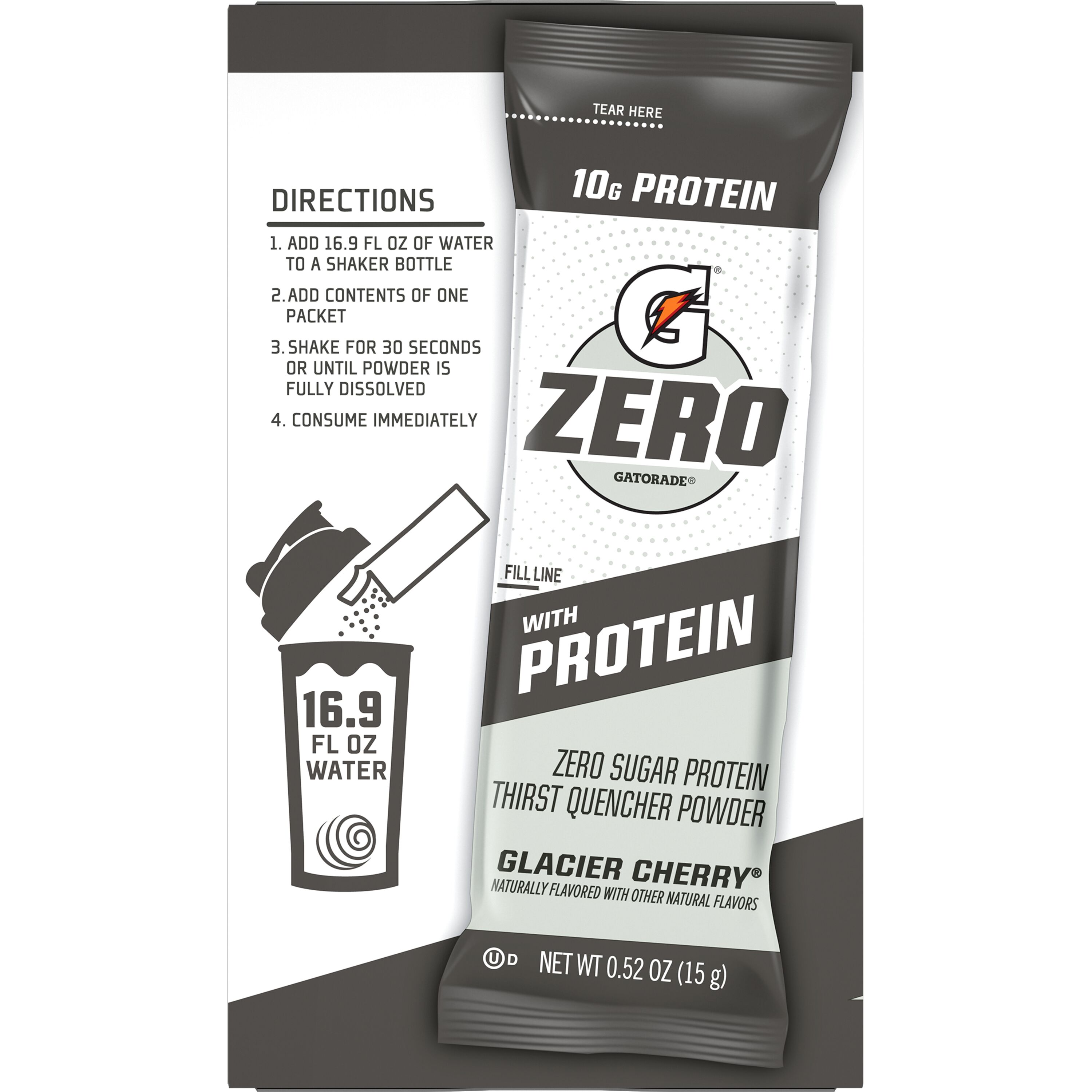 Gatorade, Zero, Glacier Cherry Flavored, Zero Sugar Protein Thirst Quencher Powder thumbnail