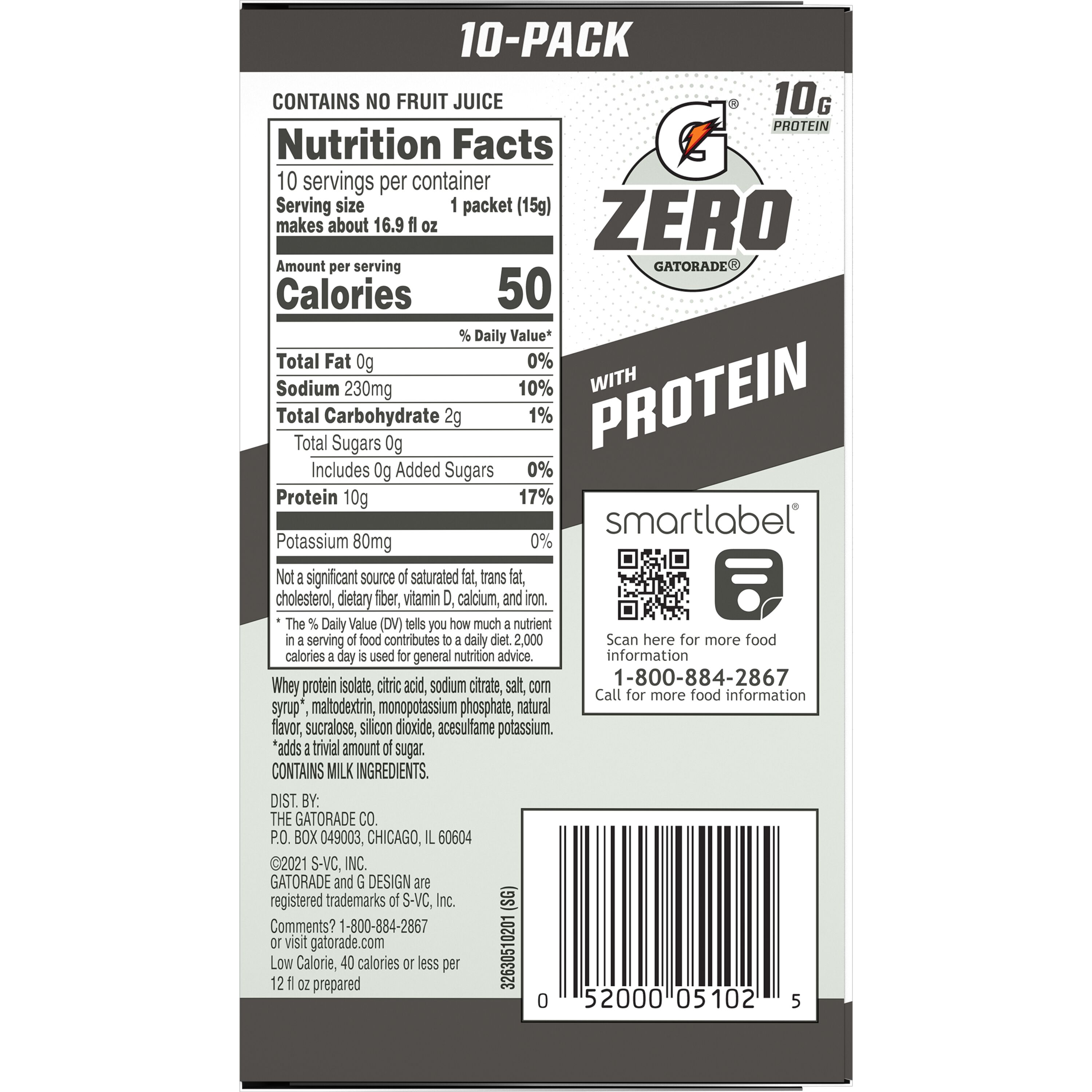 Gatorade, Zero, Glacier Cherry Flavored, Zero Sugar Protein Thirst Quencher Powder thumbnail