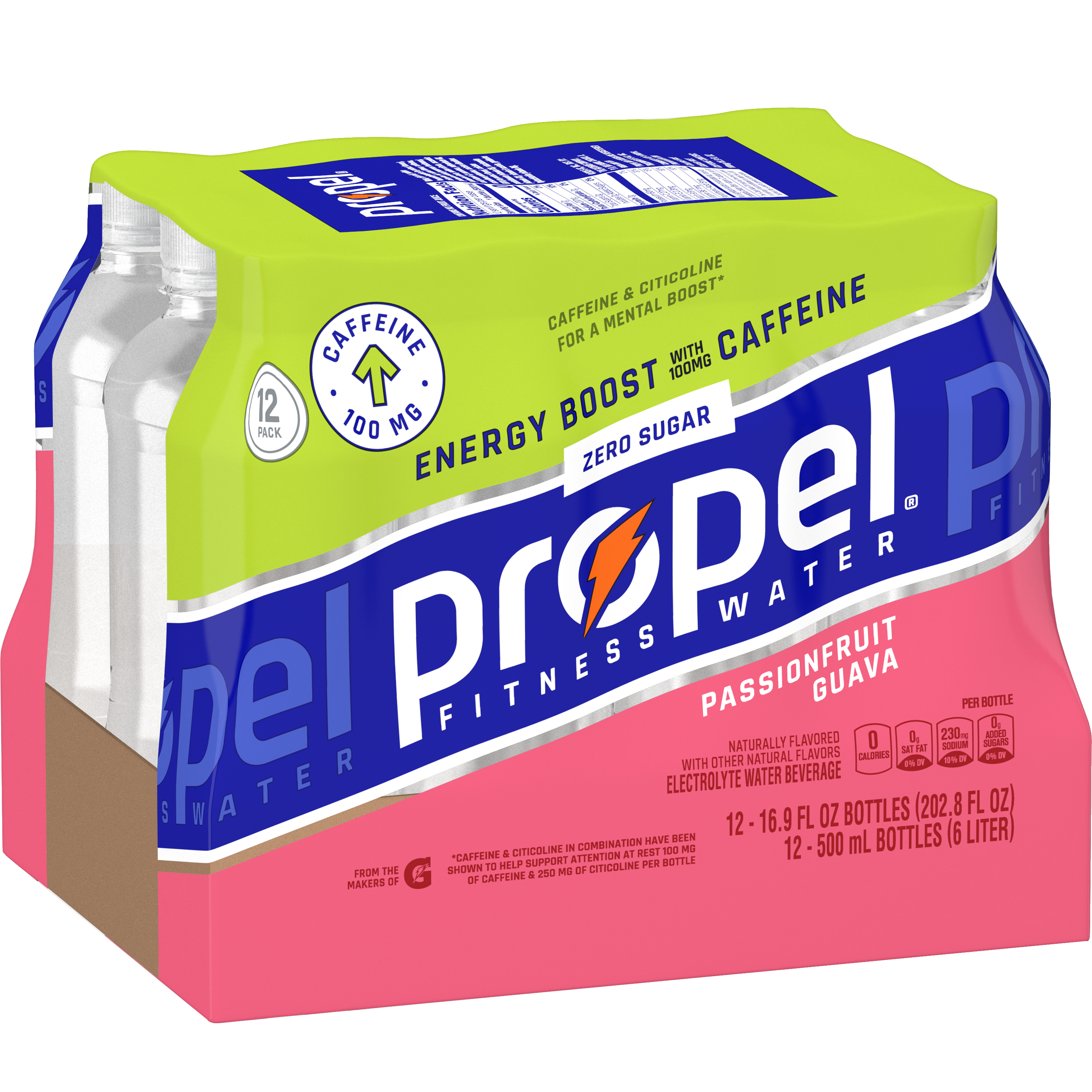 Propel, Zero Sugar, Passionfruit Guava Flavored, Electrolyte Water Beverage thumbnail