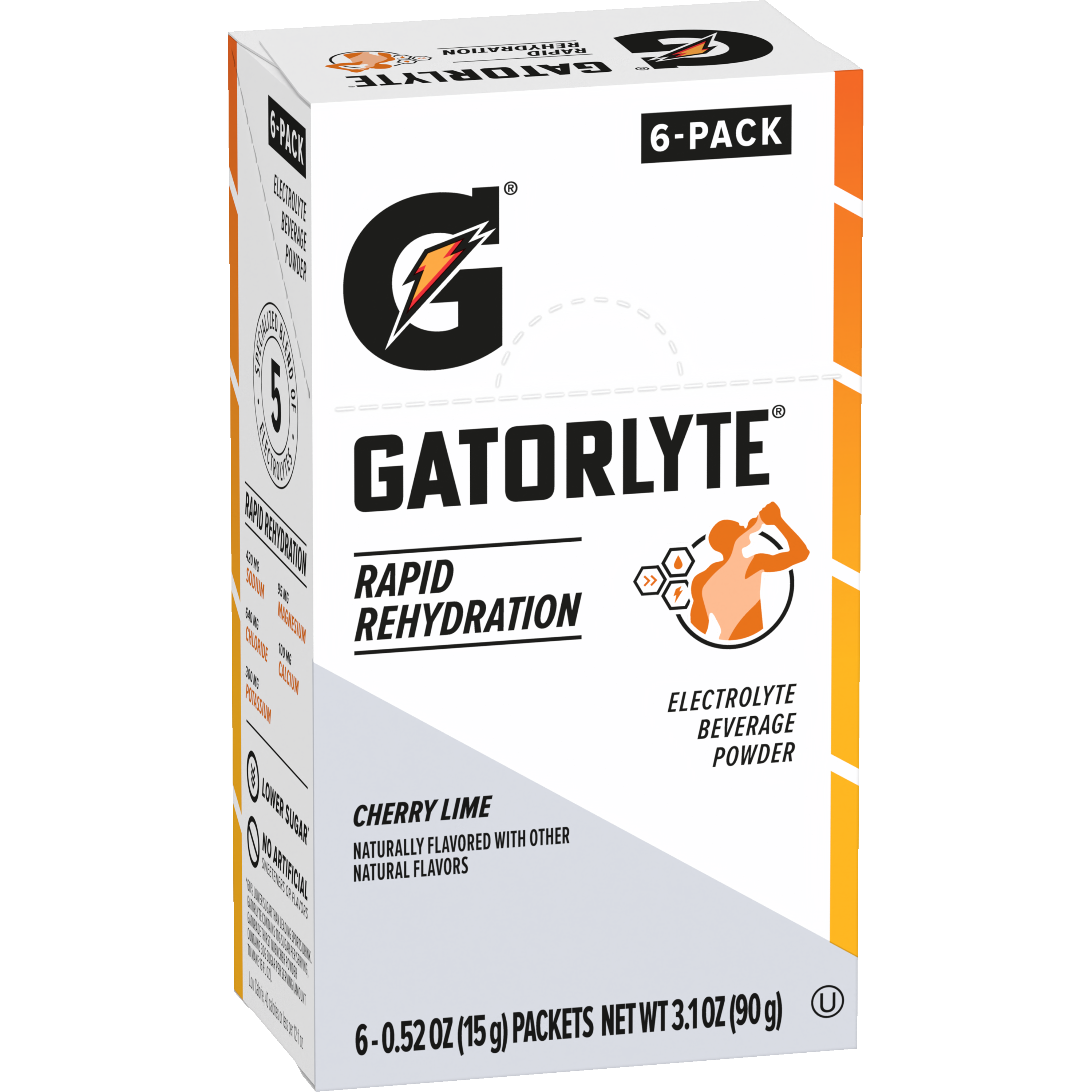 Gatorade, Gatorlyte, Rapid Rehydration, Cherry Lime Flavored, Electrolyte Beverage Powder thumbnail