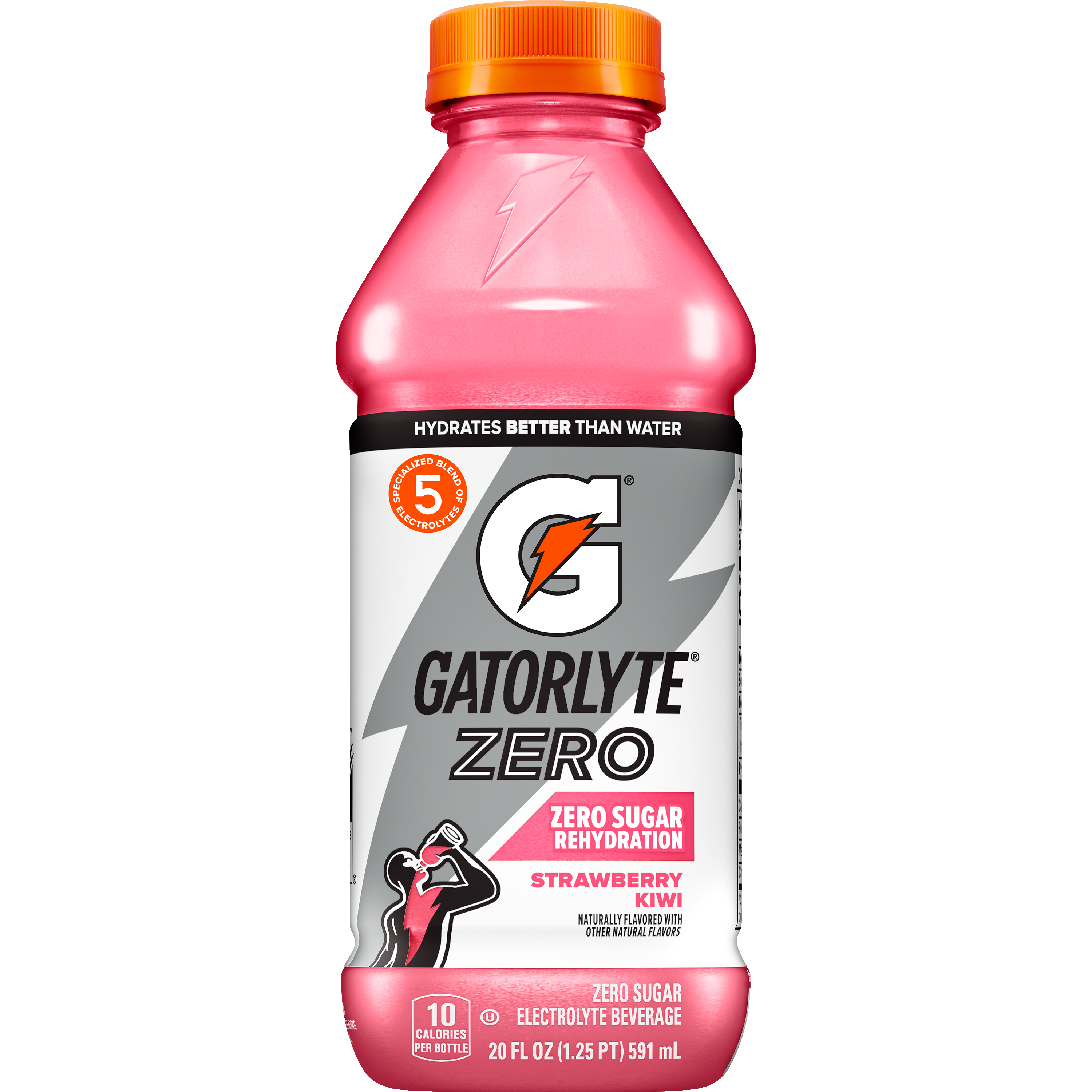 Gatorade, Gatorlyte, Zero, Strawberry Kiwi Flavored, Zero Sugar Electrolyte Beverage