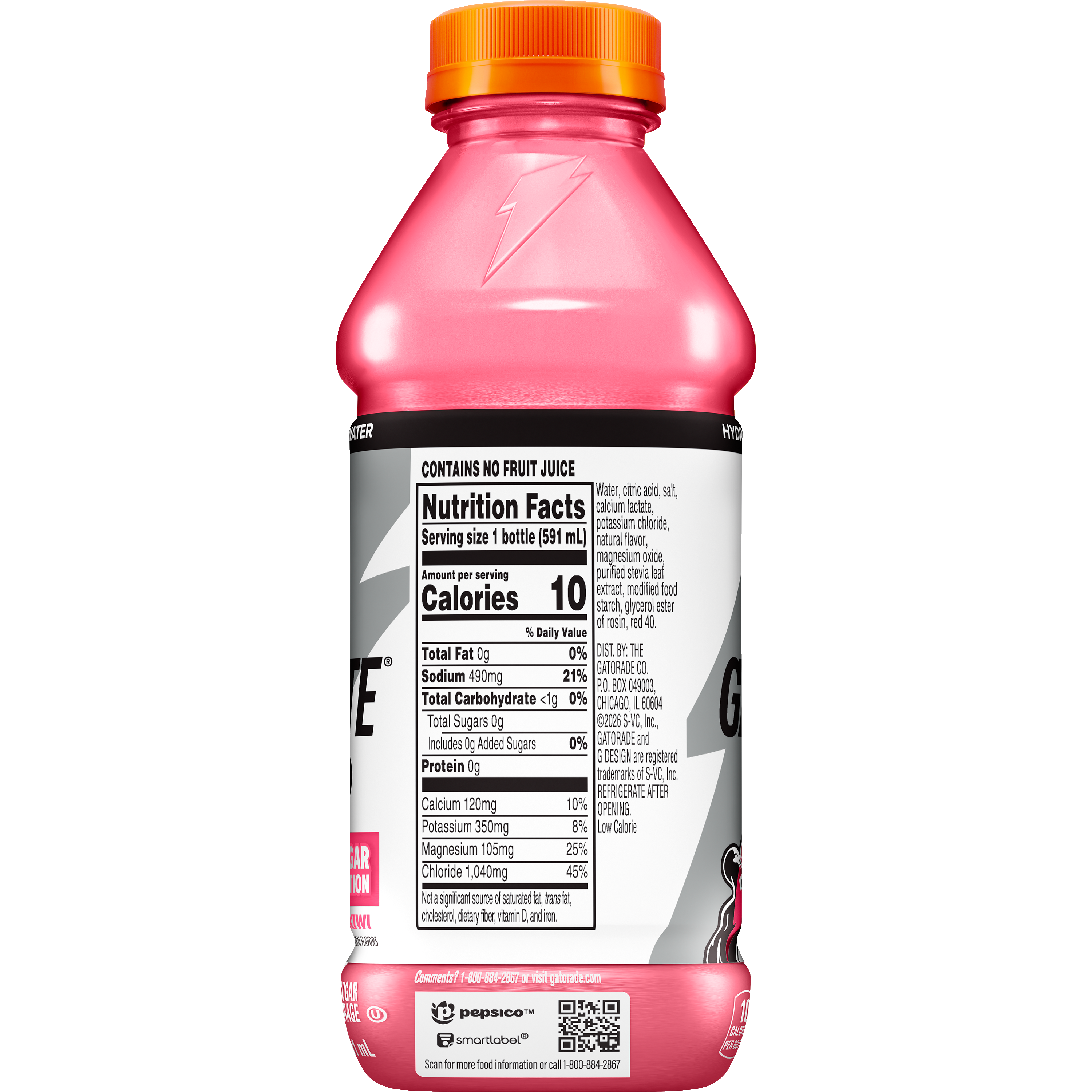 Gatorade, Gatorlyte, Zero, Strawberry Kiwi Flavored, Zero Sugar Electrolyte Beverage thumbnail