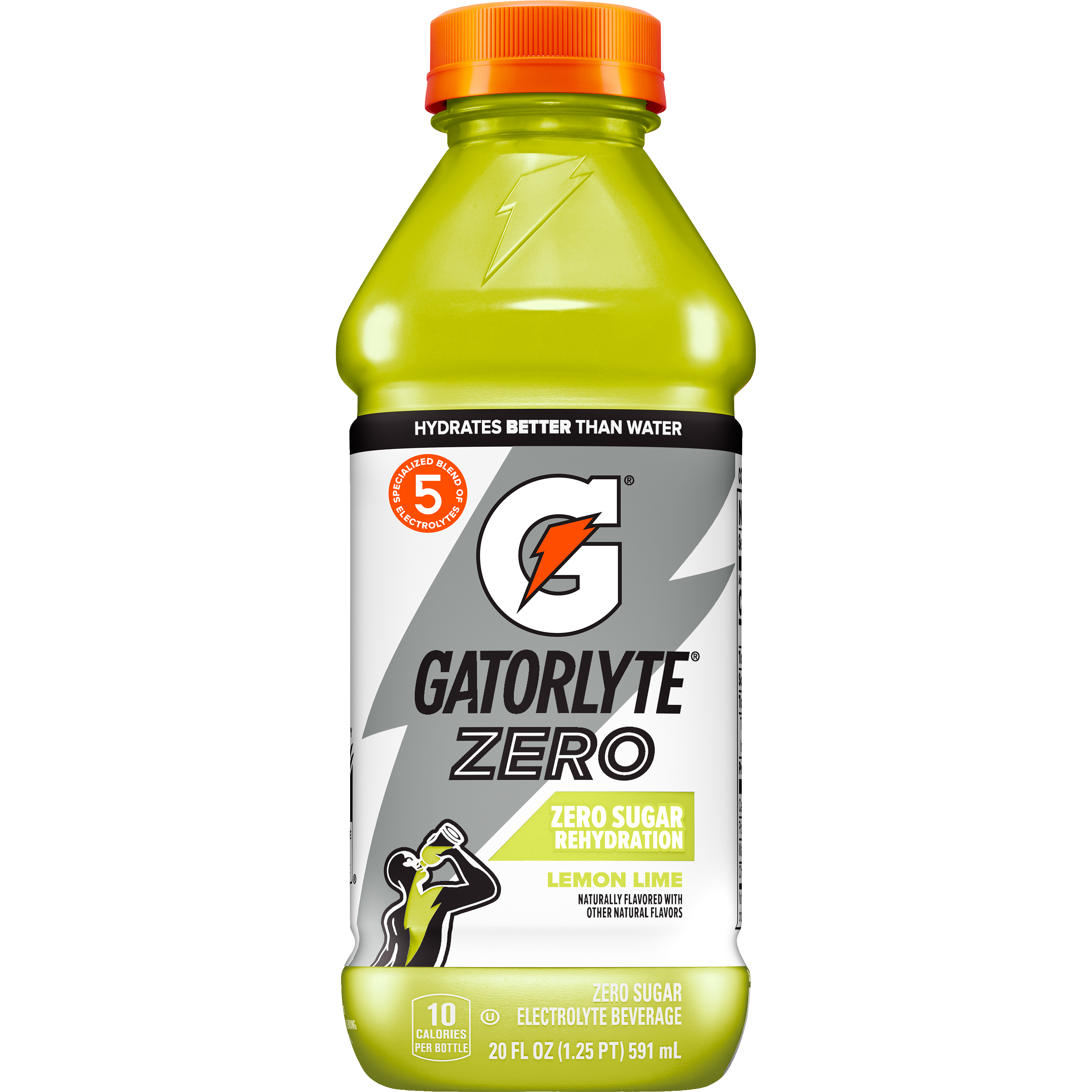 Gatorade, Gatorlyte, Zero, Lemon Lime Flavored, Zero Sugar Electrolyte Beverage