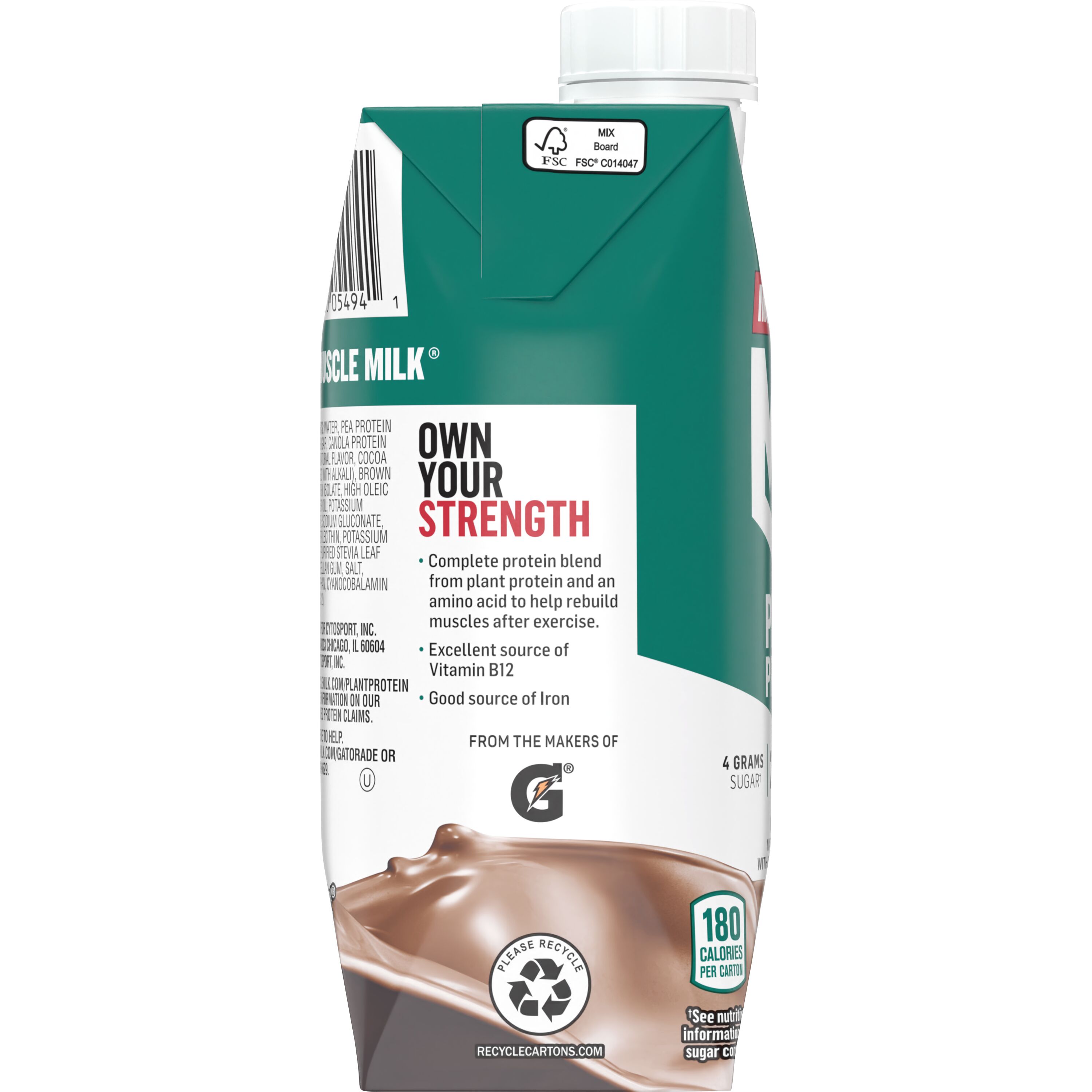 Muscle Milk, Plant Protein, Chocolate Flavored, Plant-Based Protein Shake thumbnail