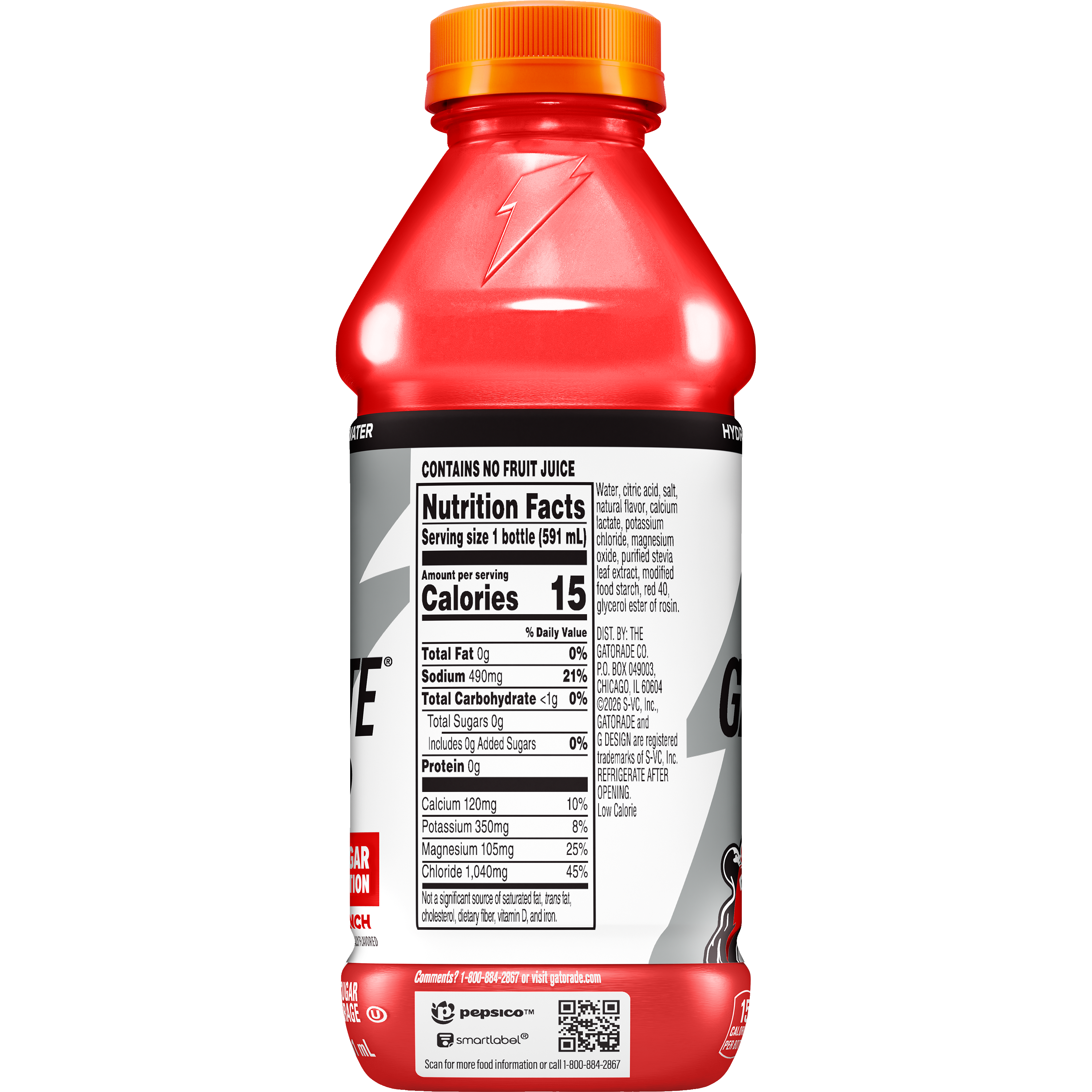 Gatorade, Gatorlyte, Zero, Fruit Punch Flavored, Zero Sugar Electrolyte Beverage thumbnail