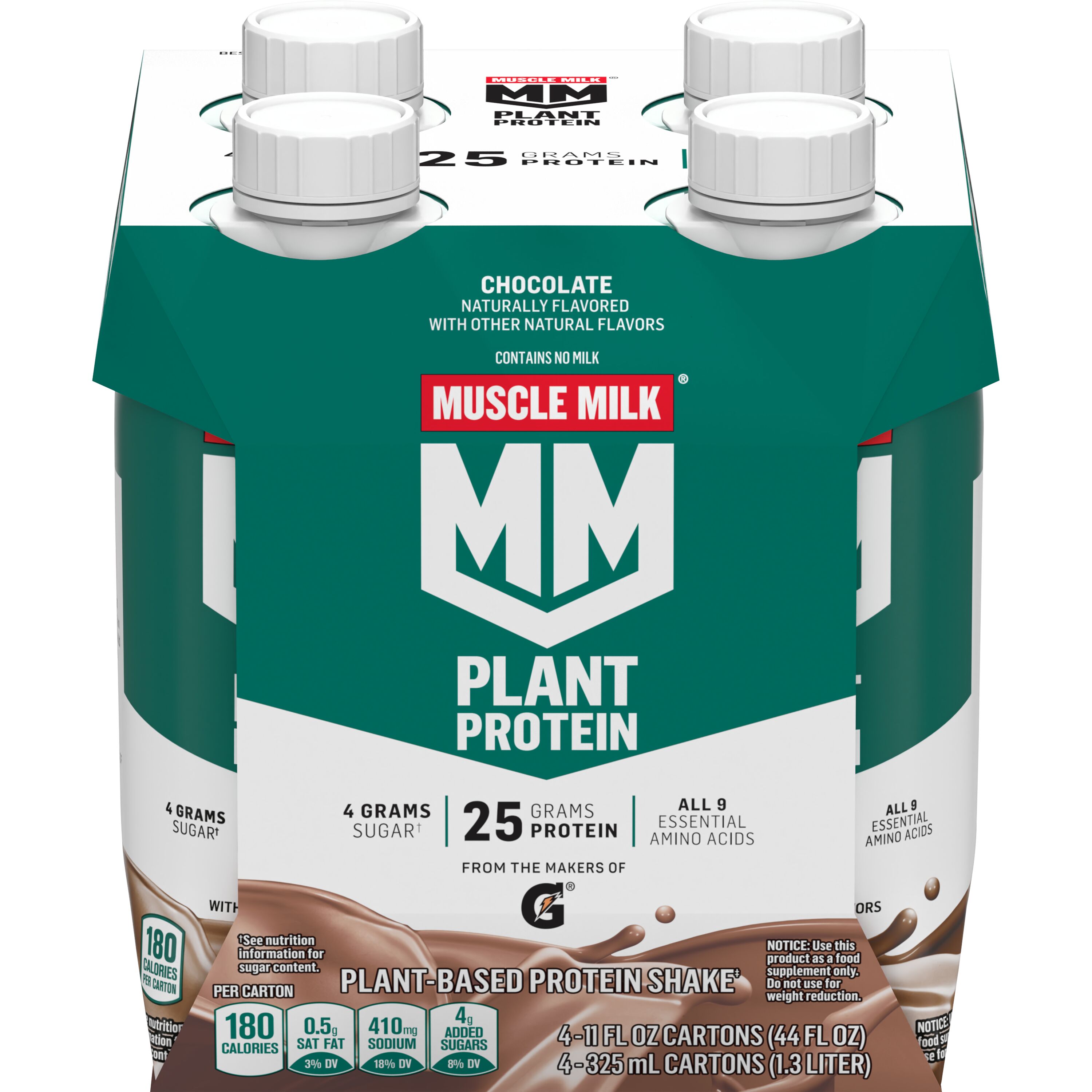 Muscle Milk, Plant Protein, Chocolate Flavored, Plant-Based Protein Shake