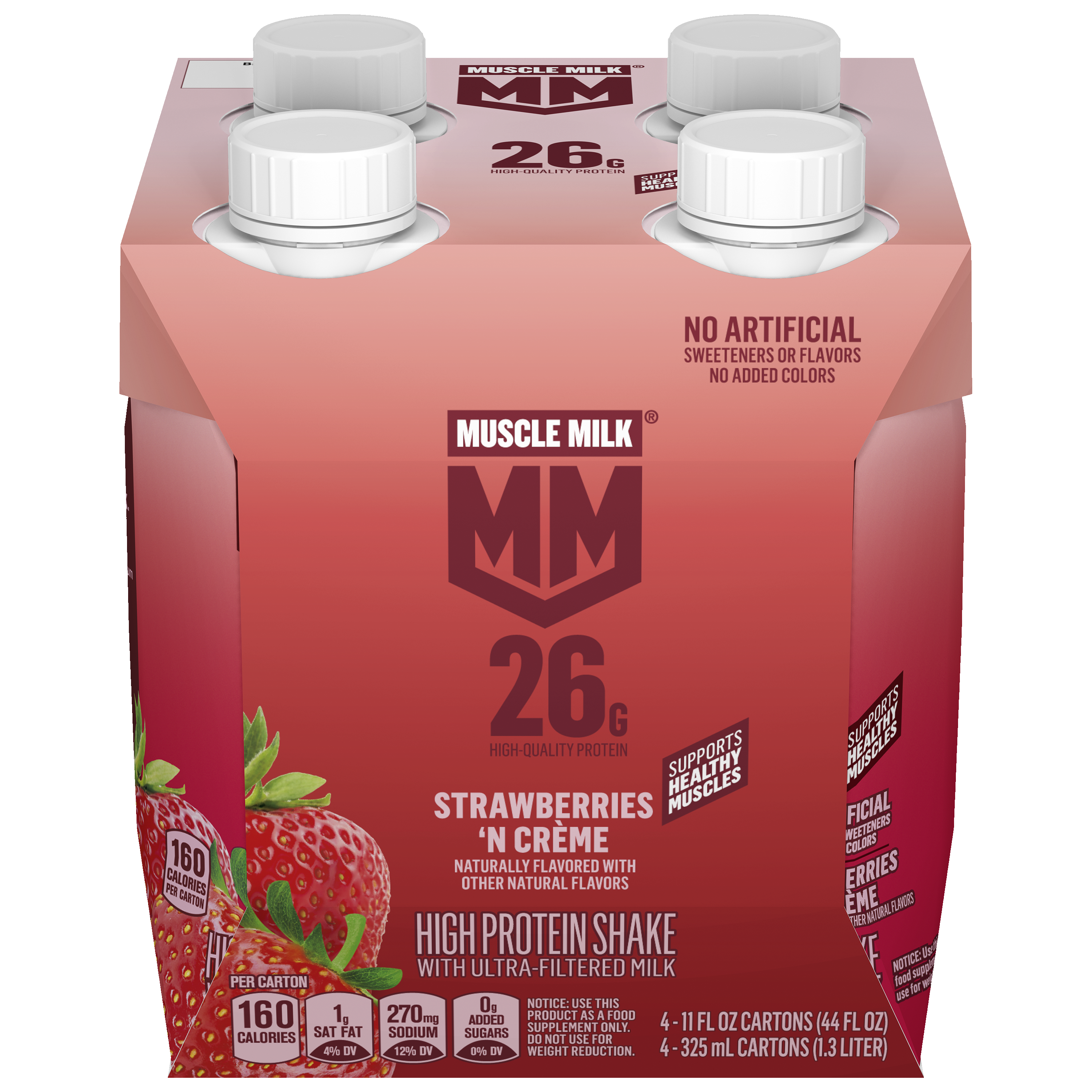 Muscle Milk, Strawberries 'N Creme Flavored, High Protein Shake thumbnail