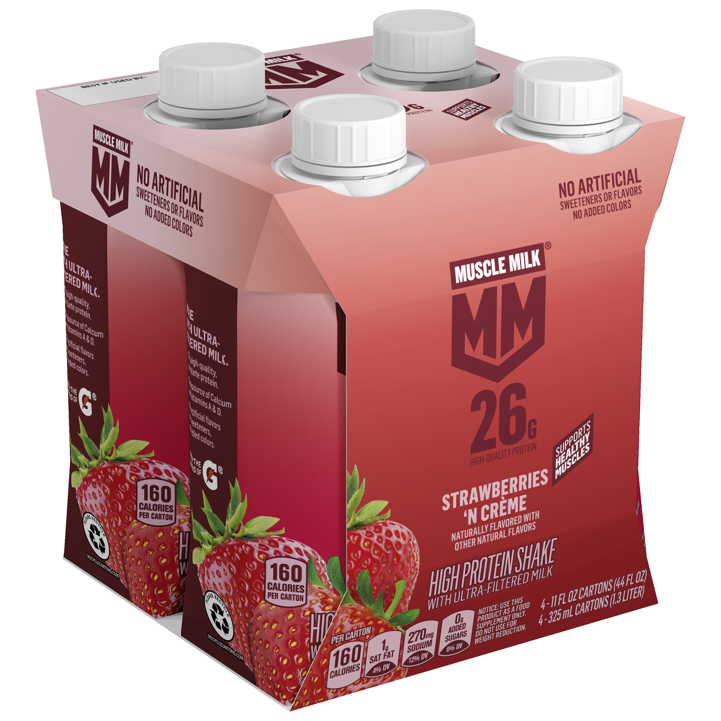 Muscle Milk, Strawberries 'N Creme Flavored, High Protein Shake thumbnail