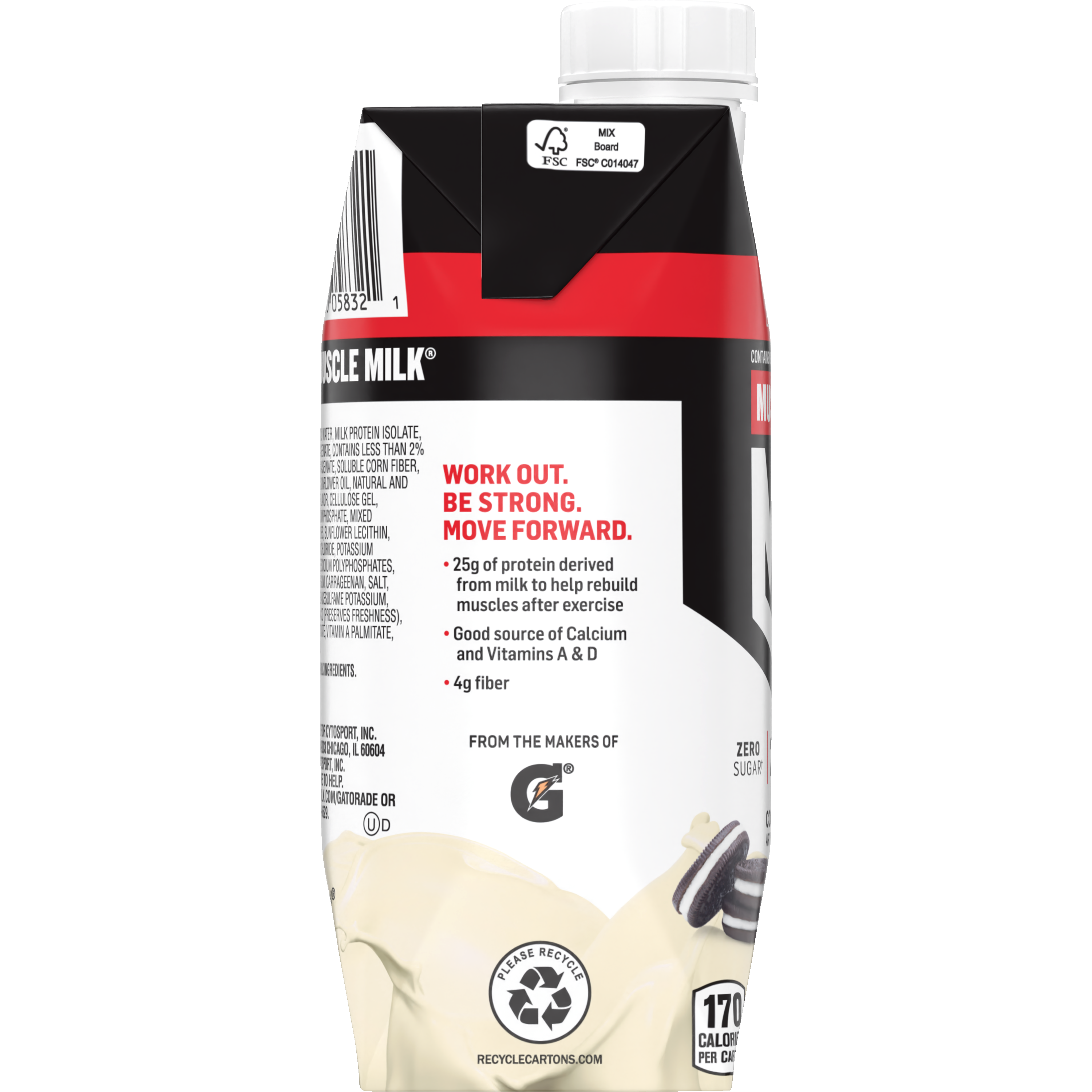 Muscle Milk, Zero Sugar, Genuine, Cookies 'N Creme Artificially Flavored, Protein Shake thumbnail
