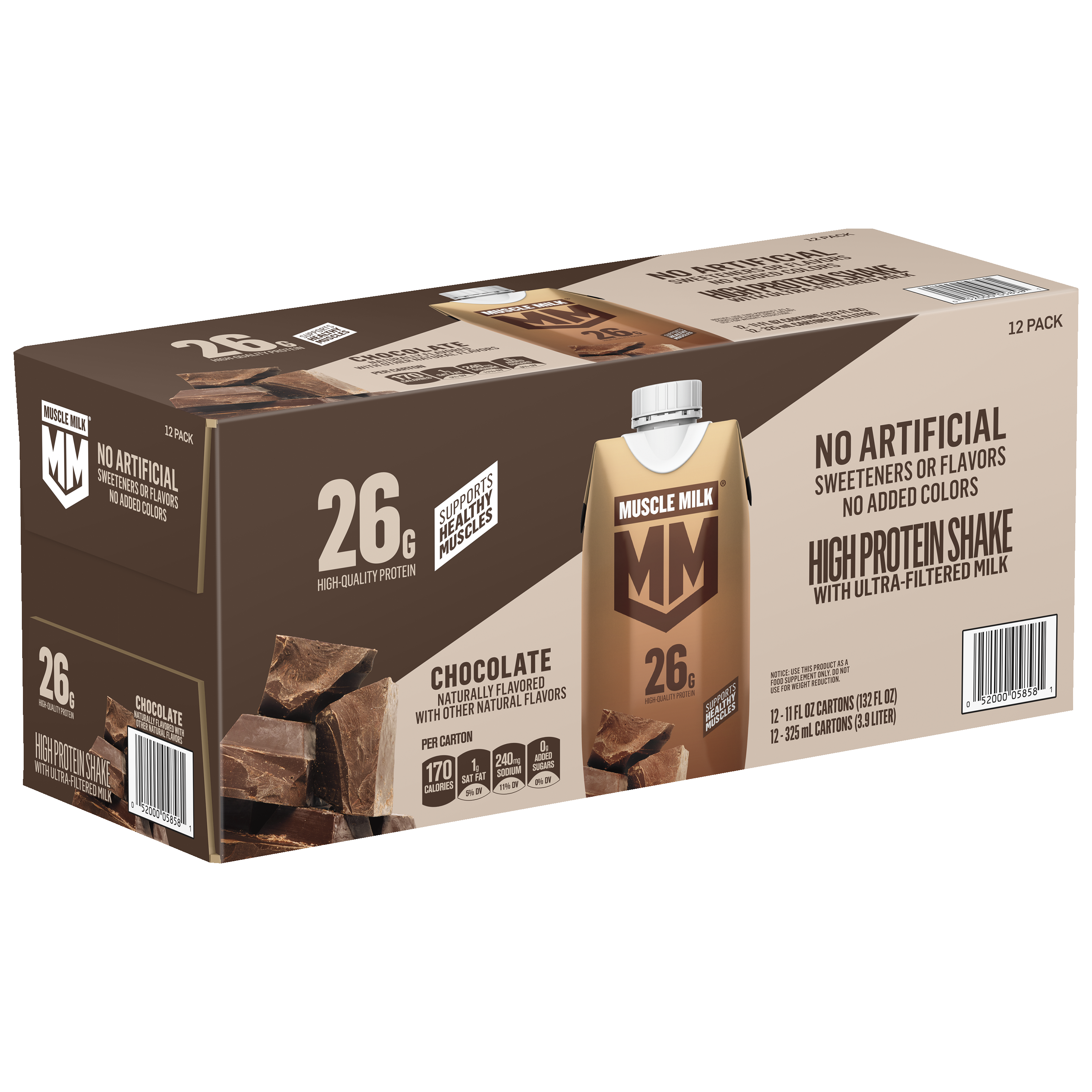 Muscle Milk, Chocolate Flavored, High Protein Shake thumbnail