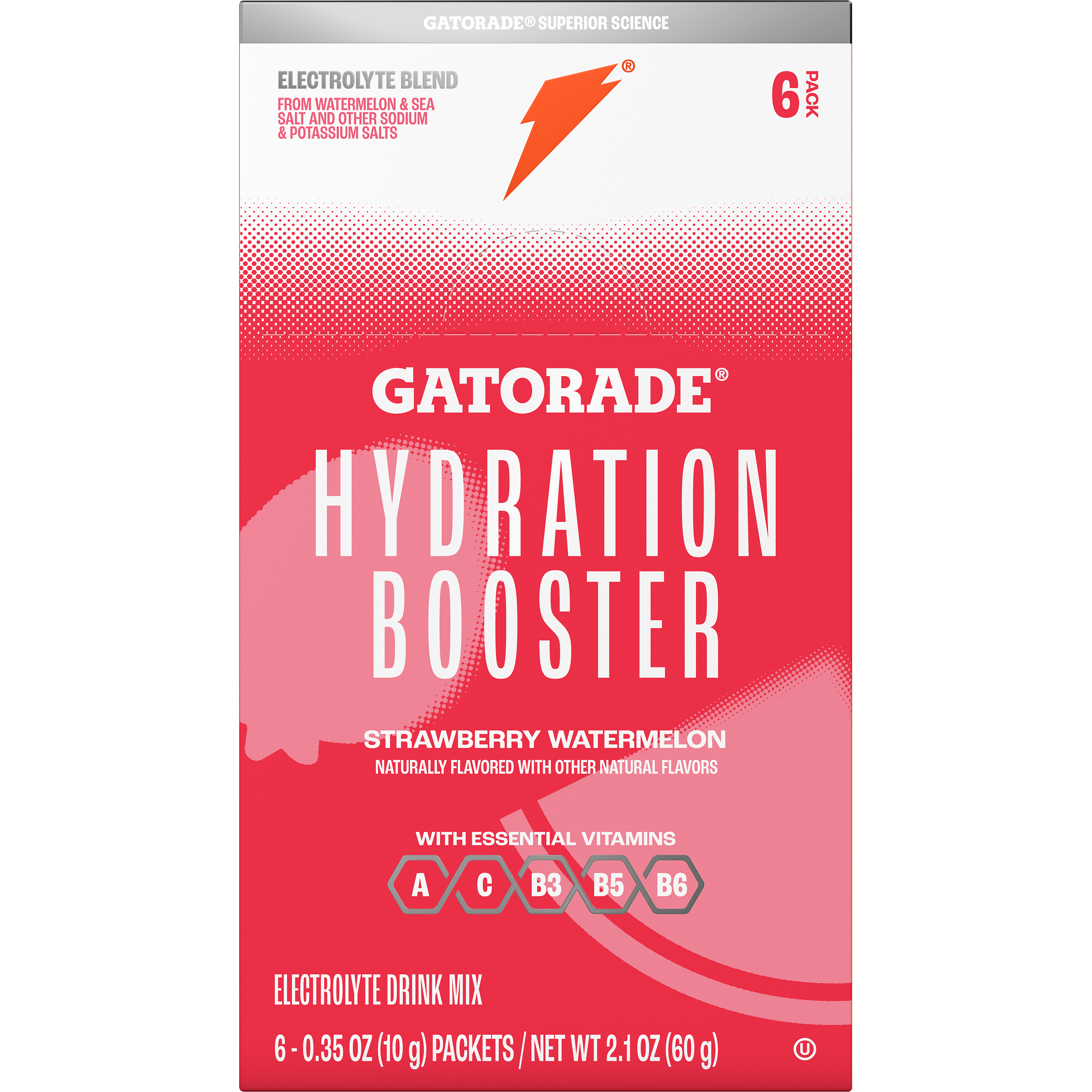 Gatorade, Hydration Booster, Strawberry Watermelon Flavored, Electrolyte Drink Mix