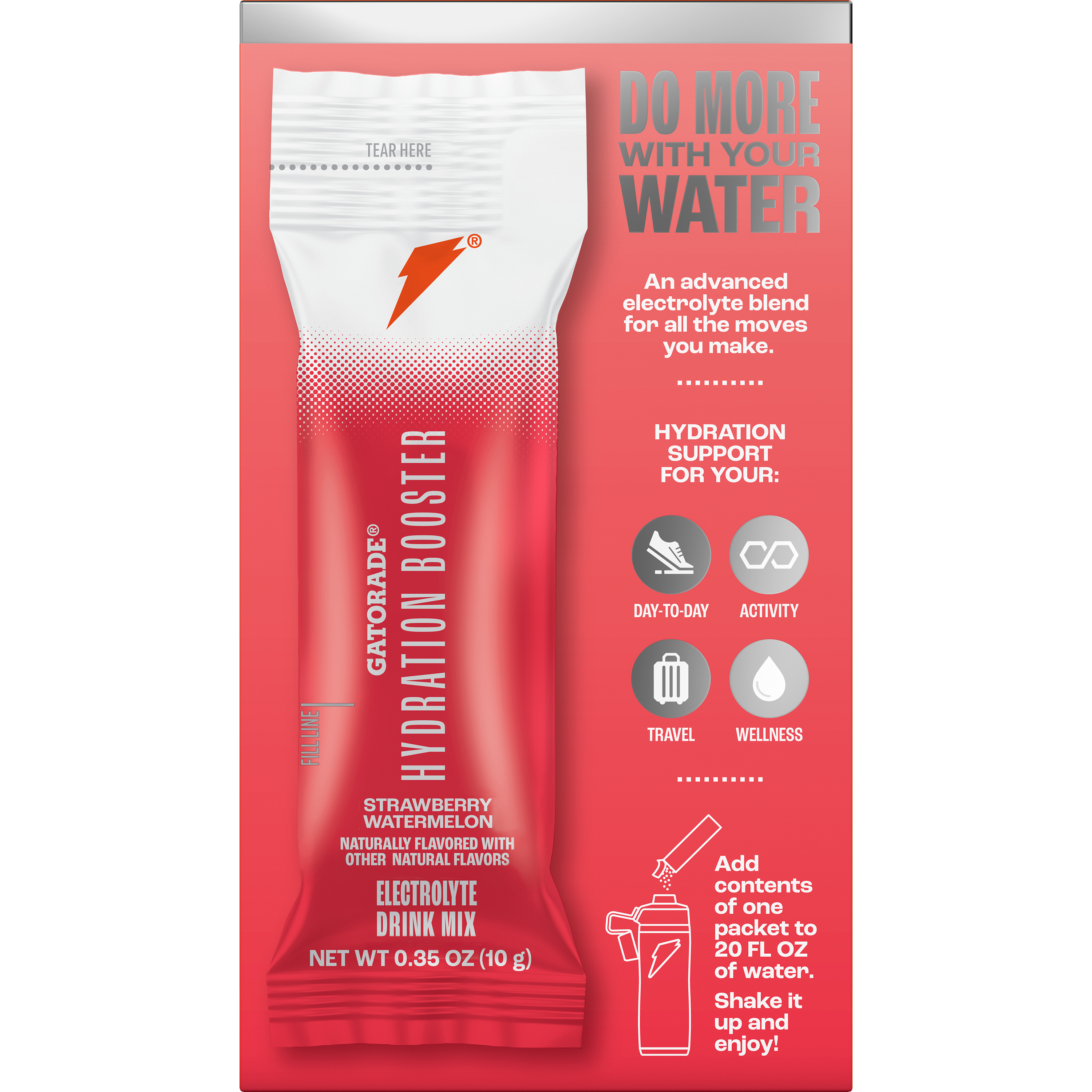 Gatorade, Hydration Booster, Strawberry Watermelon Flavored, Electrolyte Drink Mix thumbnail