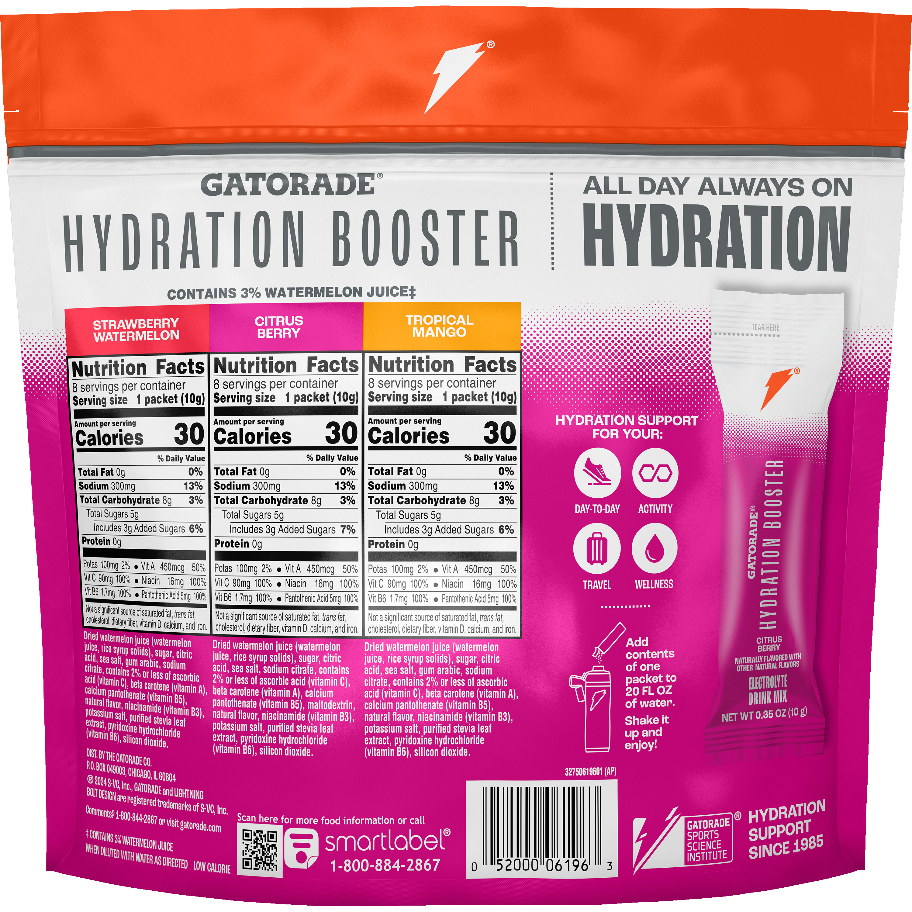 Gatorade, Hydration Booster, Electrolyte Drink Mix Variety Pack thumbnail