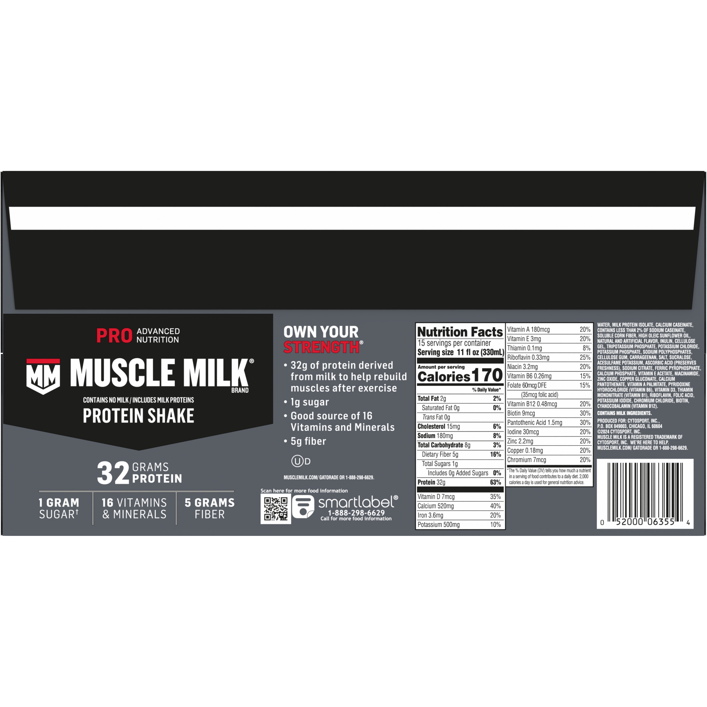 Muscle Milk, Pro Advanced Nutrition, Intense Vanilla Artificially Flavored, Protein Shake thumbnail