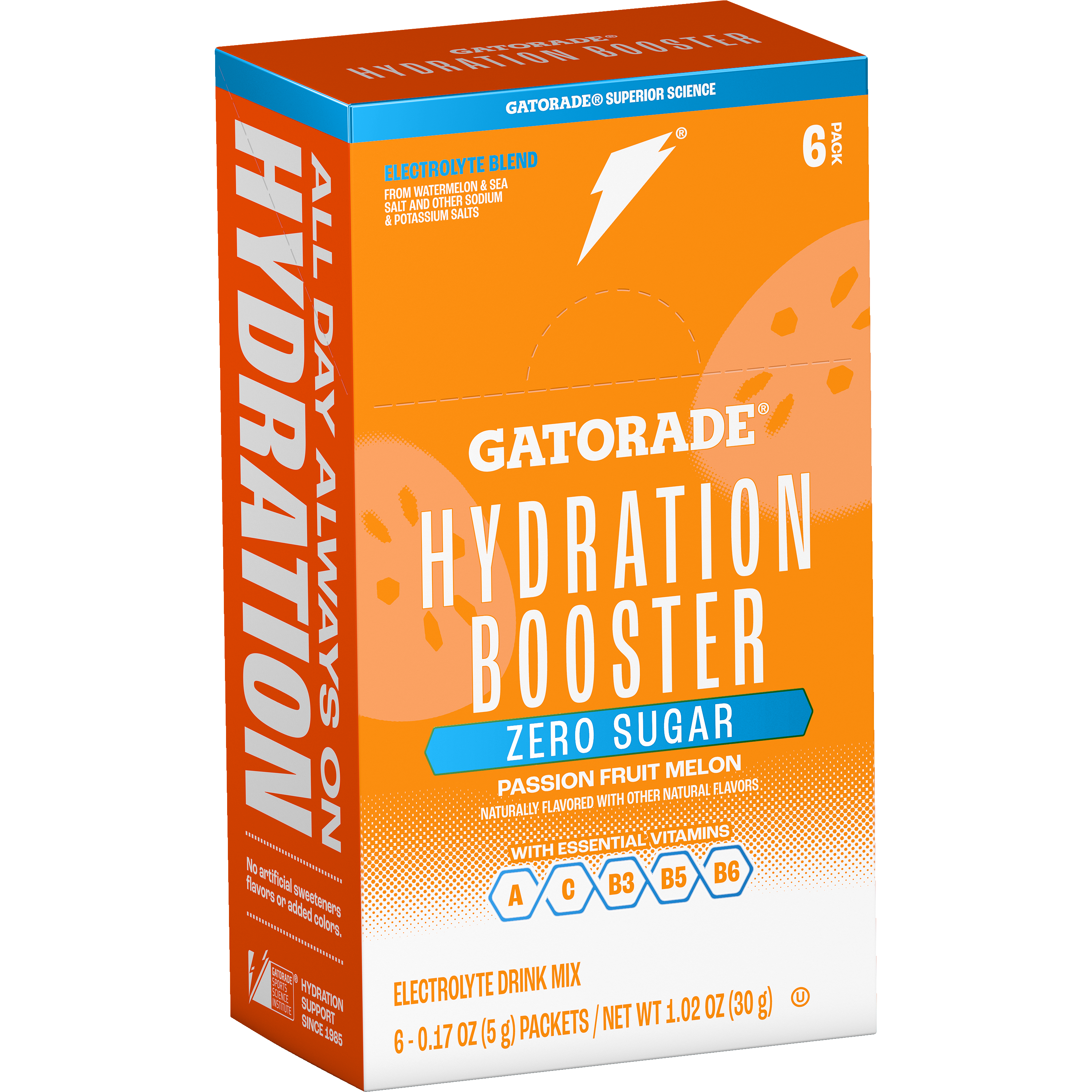 Gatorade, Zero Sugar, Hydration Booster, Passion Fruit Melon Flavored, Electrolyte Drink Mix thumbnail