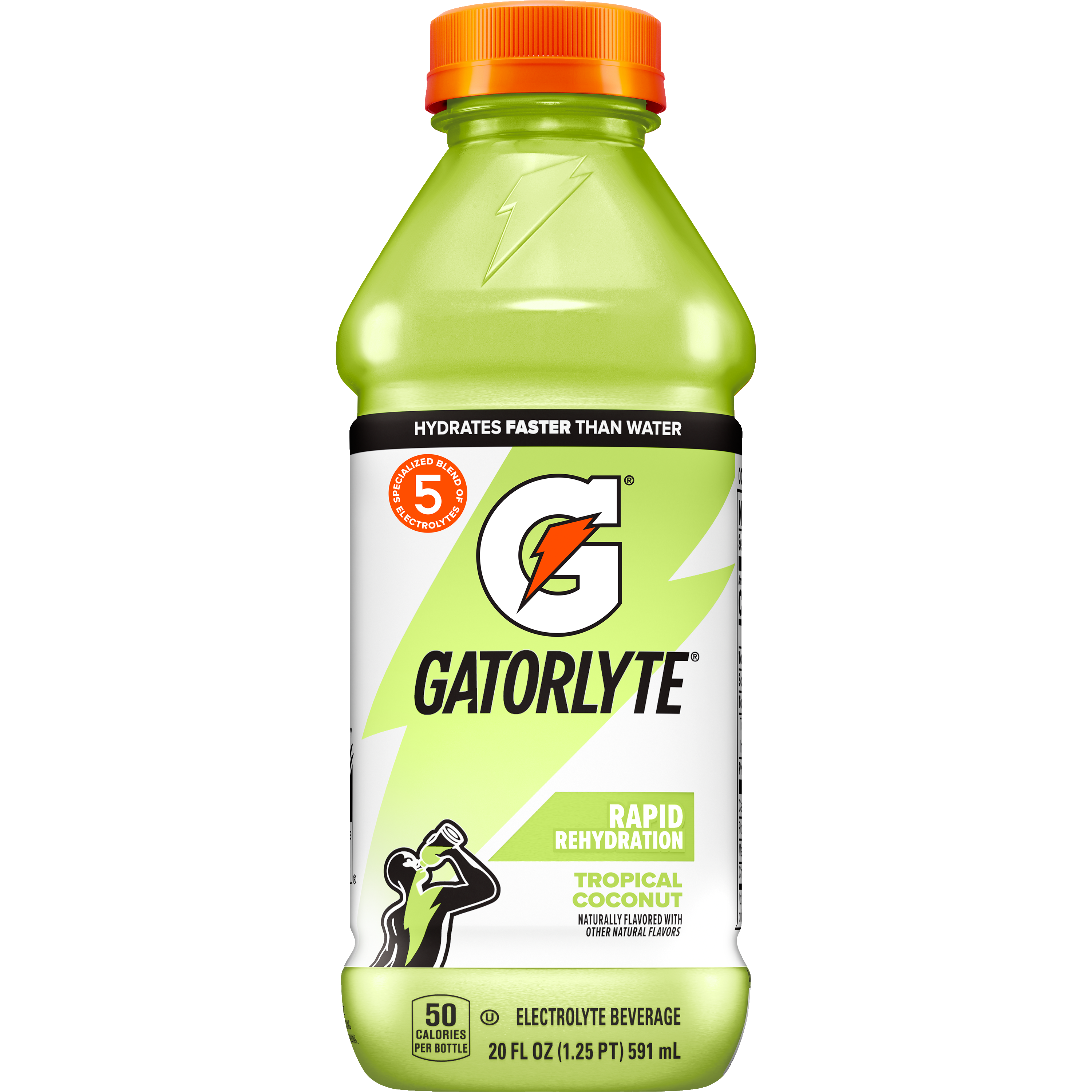 Gatorade, Gatorlyte, Rapid Rehydration, Tropical Coconut Flavored, Electrolyte Beverage