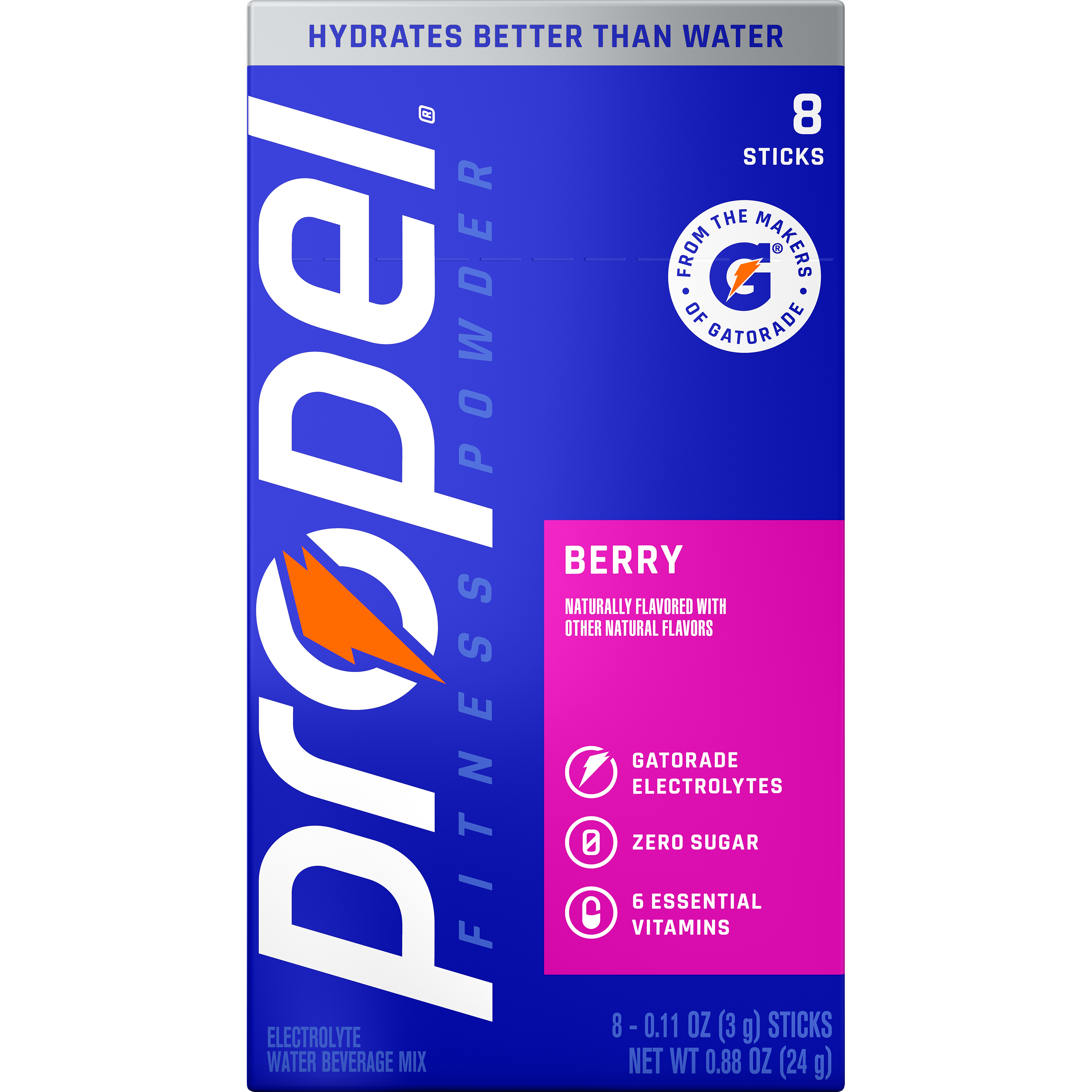 Propel, Berry Flavored, Electrolyte Water Beverage Mix