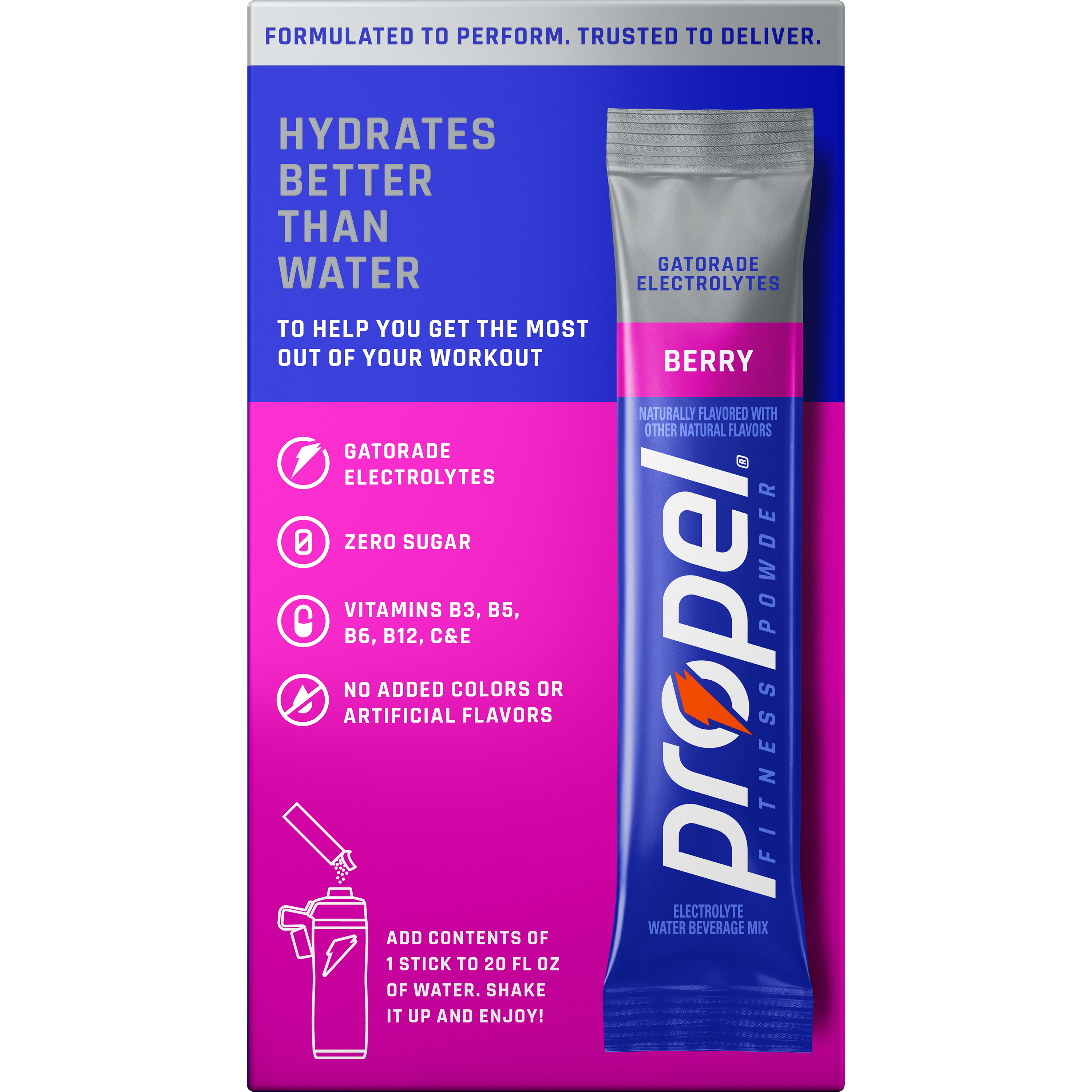 Propel, Berry Flavored, Electrolyte Water Beverage Mix thumbnail