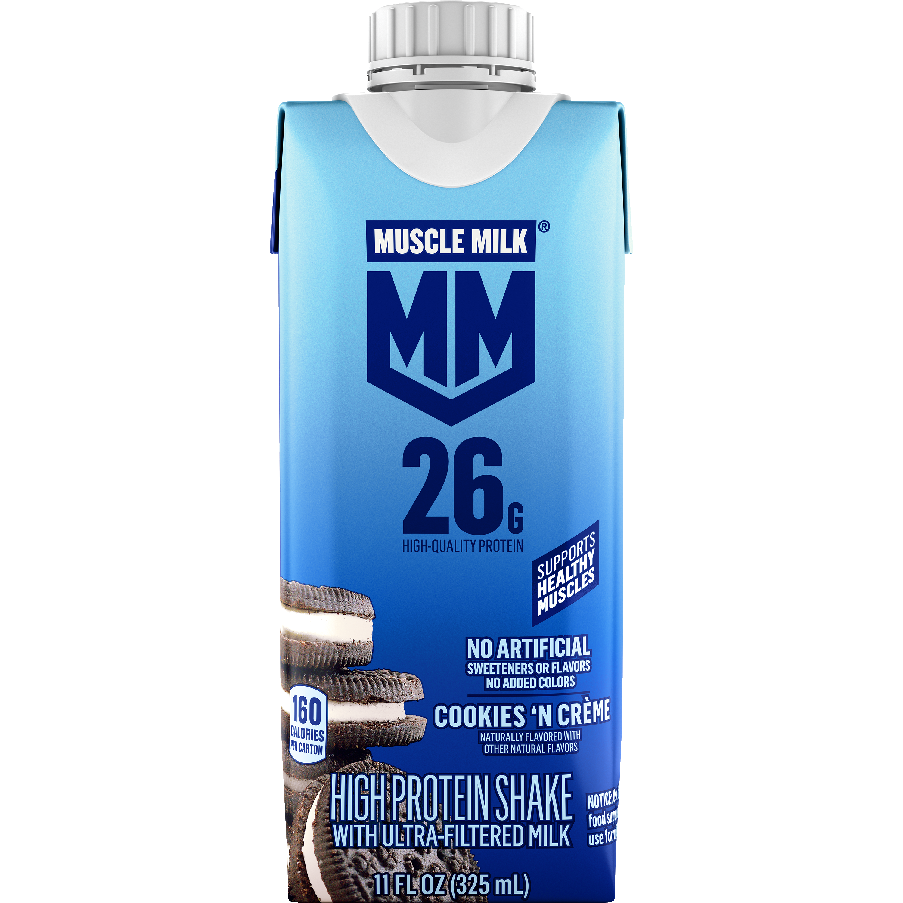 Muscle Milk, Cookies 'N Creme Flavored, High Protein Shake