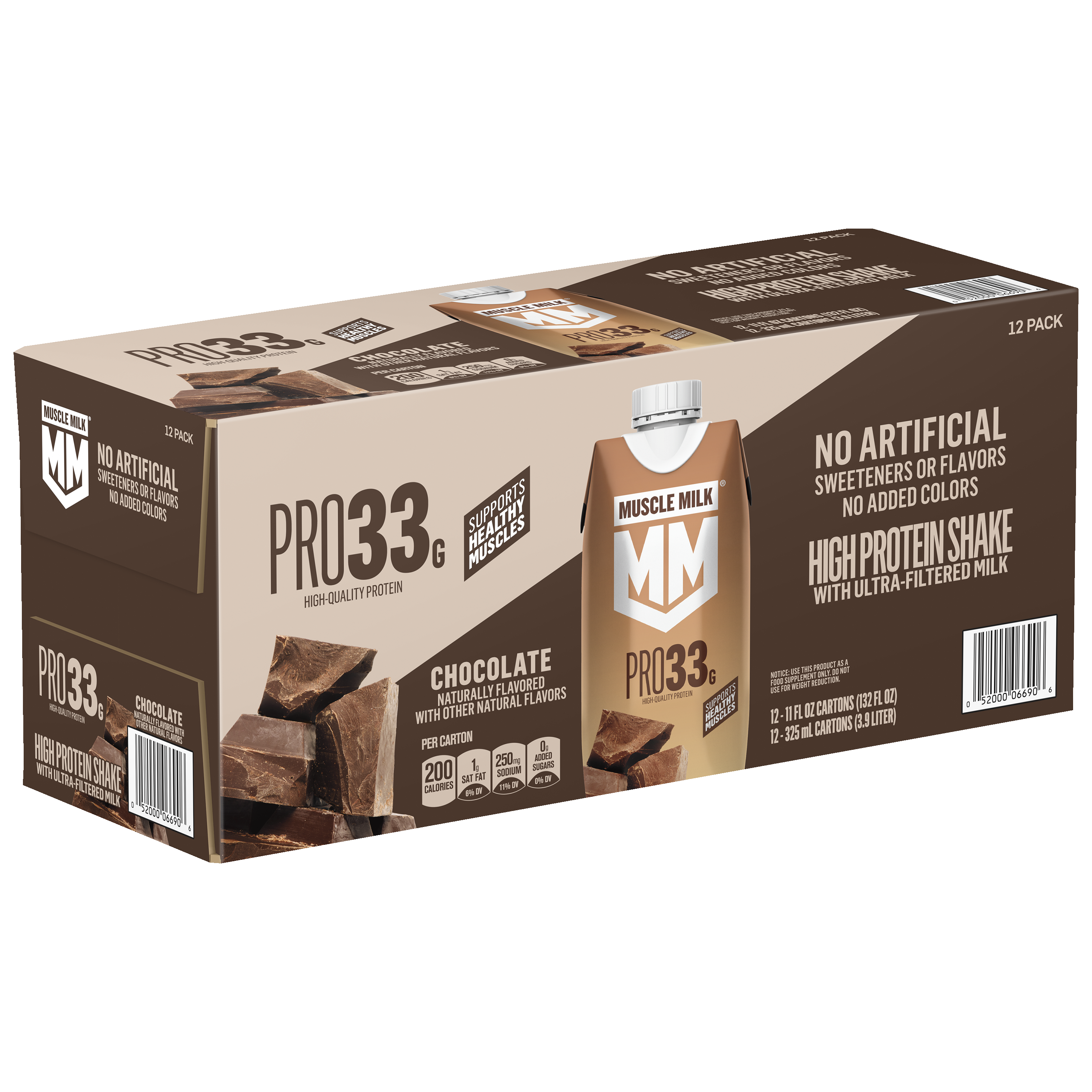 Muscle Milk, Pro33, Chocolate Flavored, High Protein Shake thumbnail