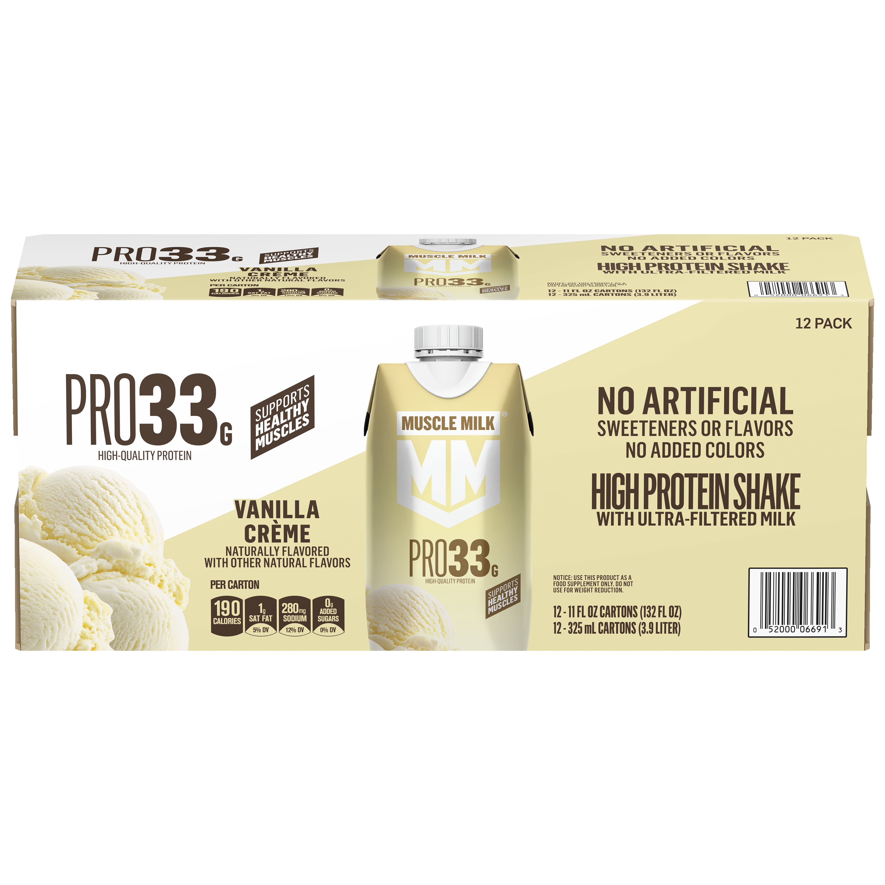 Muscle Milk, Pro33, Vanilla Creme Flavored, High Protein Shake thumbnail