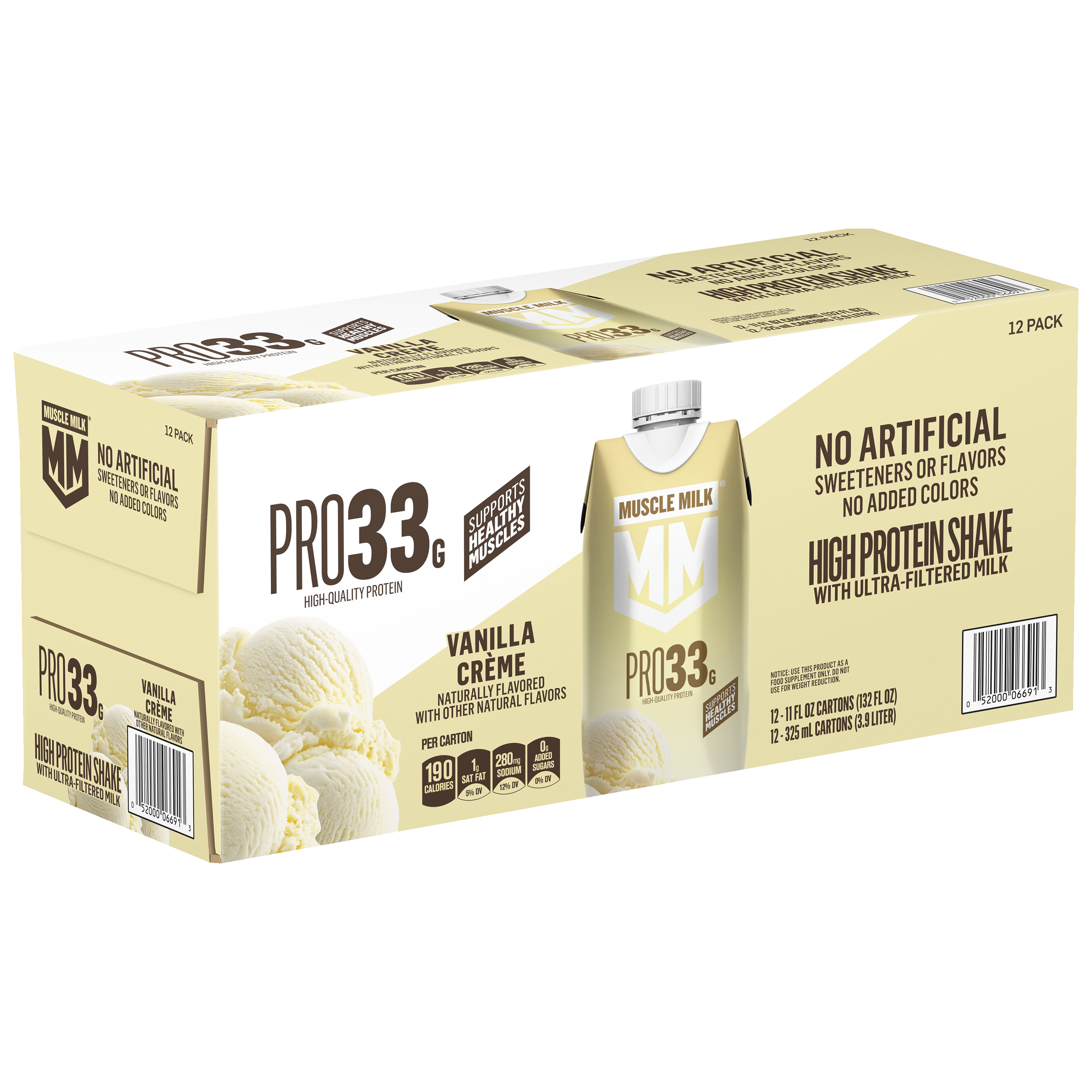 Muscle Milk, Pro33, Vanilla Creme Flavored, High Protein Shake thumbnail