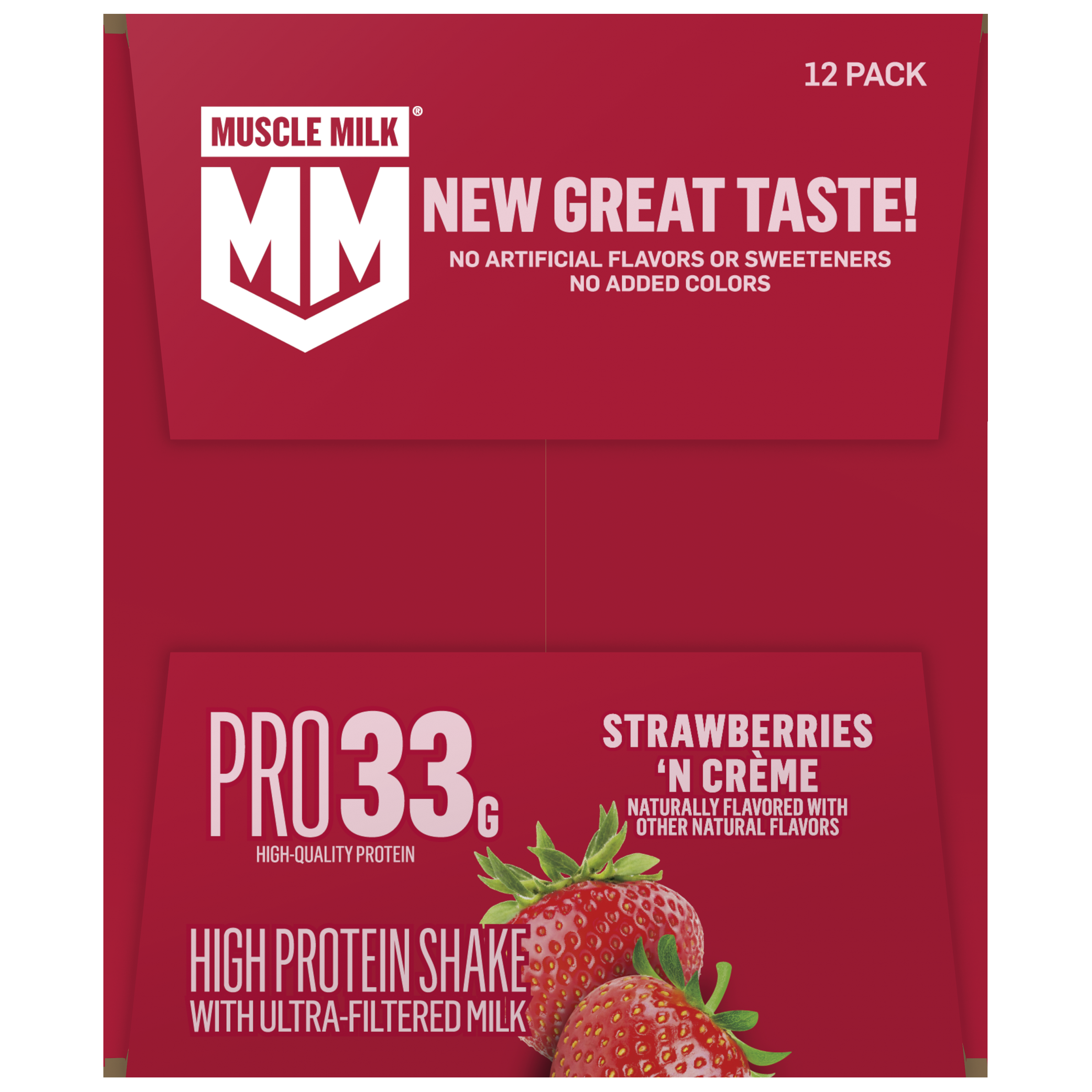 Muscle Milk, Pro33, Strawberries 'N Creme Flavored, High Protein Shake thumbnail