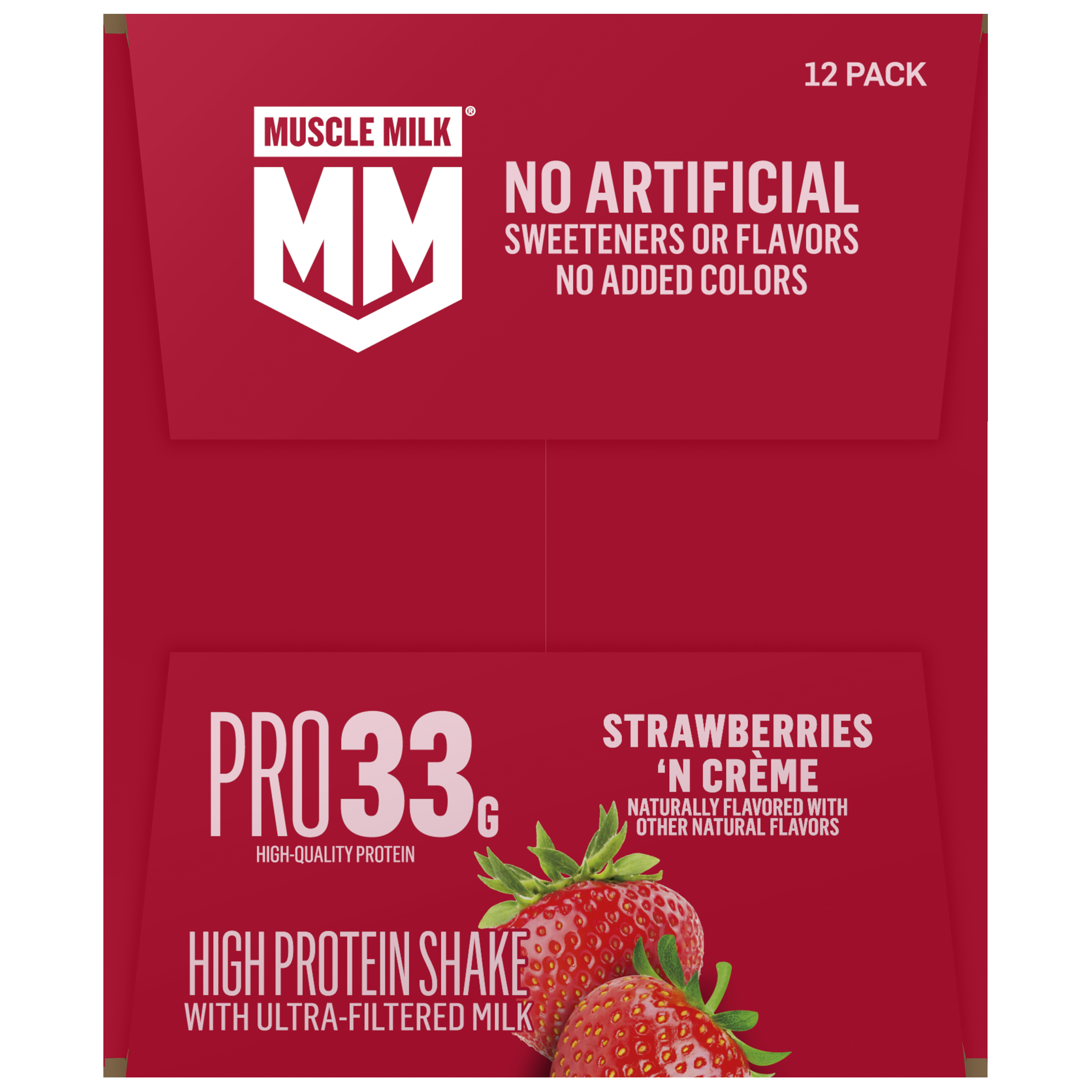 Muscle Milk, Pro33, Strawberries 'N Creme Flavored, High Protein Shake thumbnail