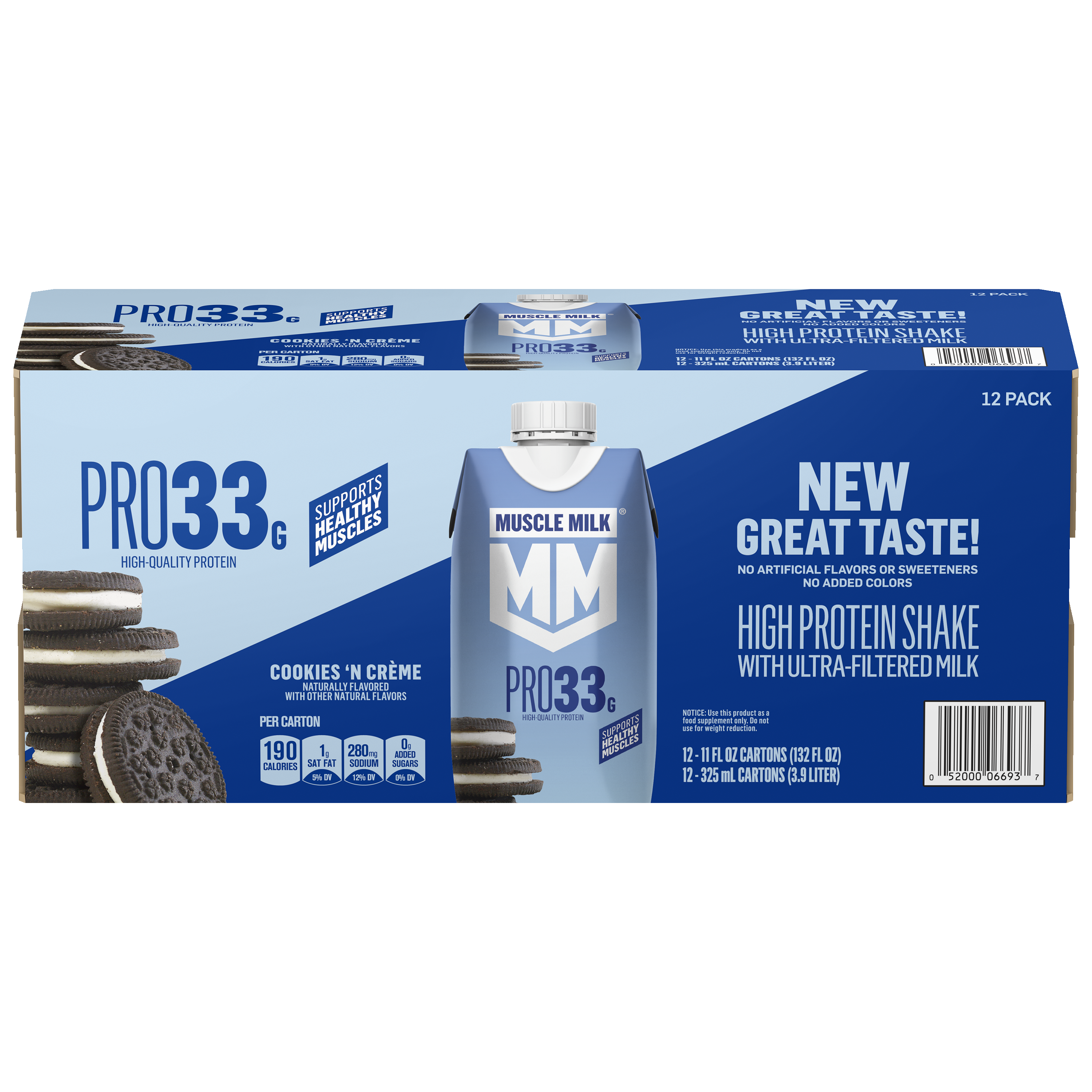 Muscle Milk, Cookies 'N Creme Flavored, High Protein Shake thumbnail
